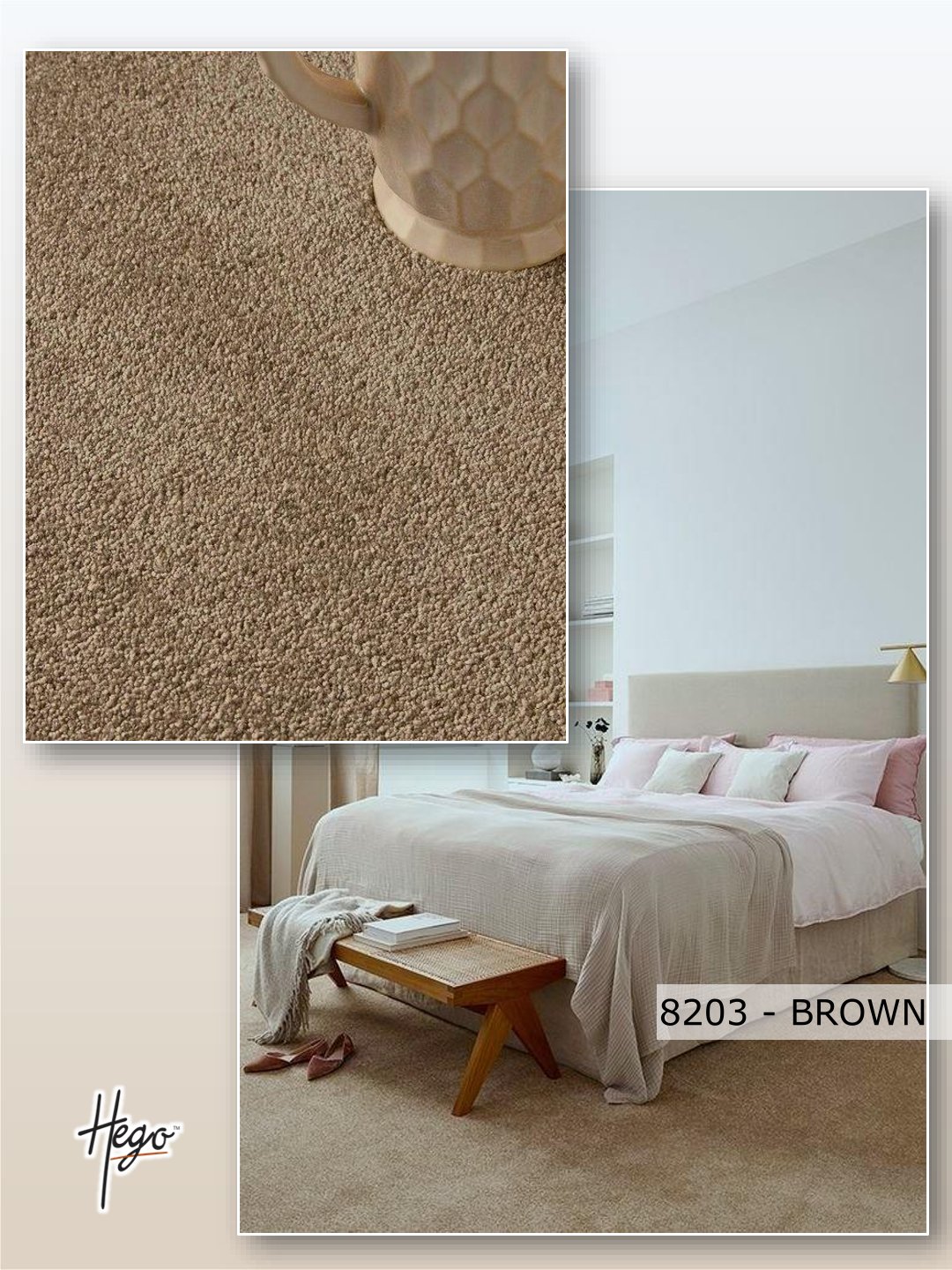 HEGO Impression Carpet Roll 8203 - Brown