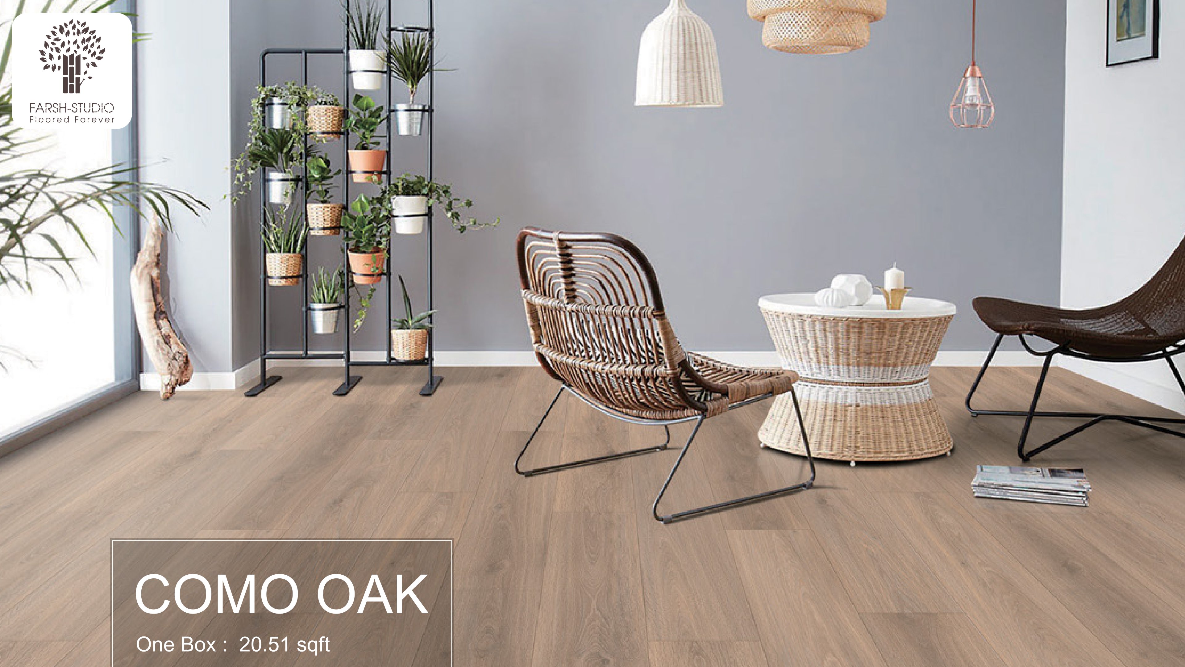 COMO OAK - 8mm Farsh Smartline Laminate Flooring