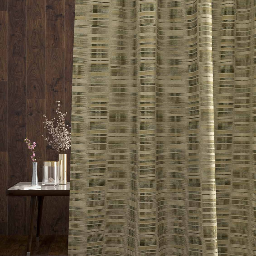 Elegant Hudson Bay and Antalya Steel Grey Curtain Fabric