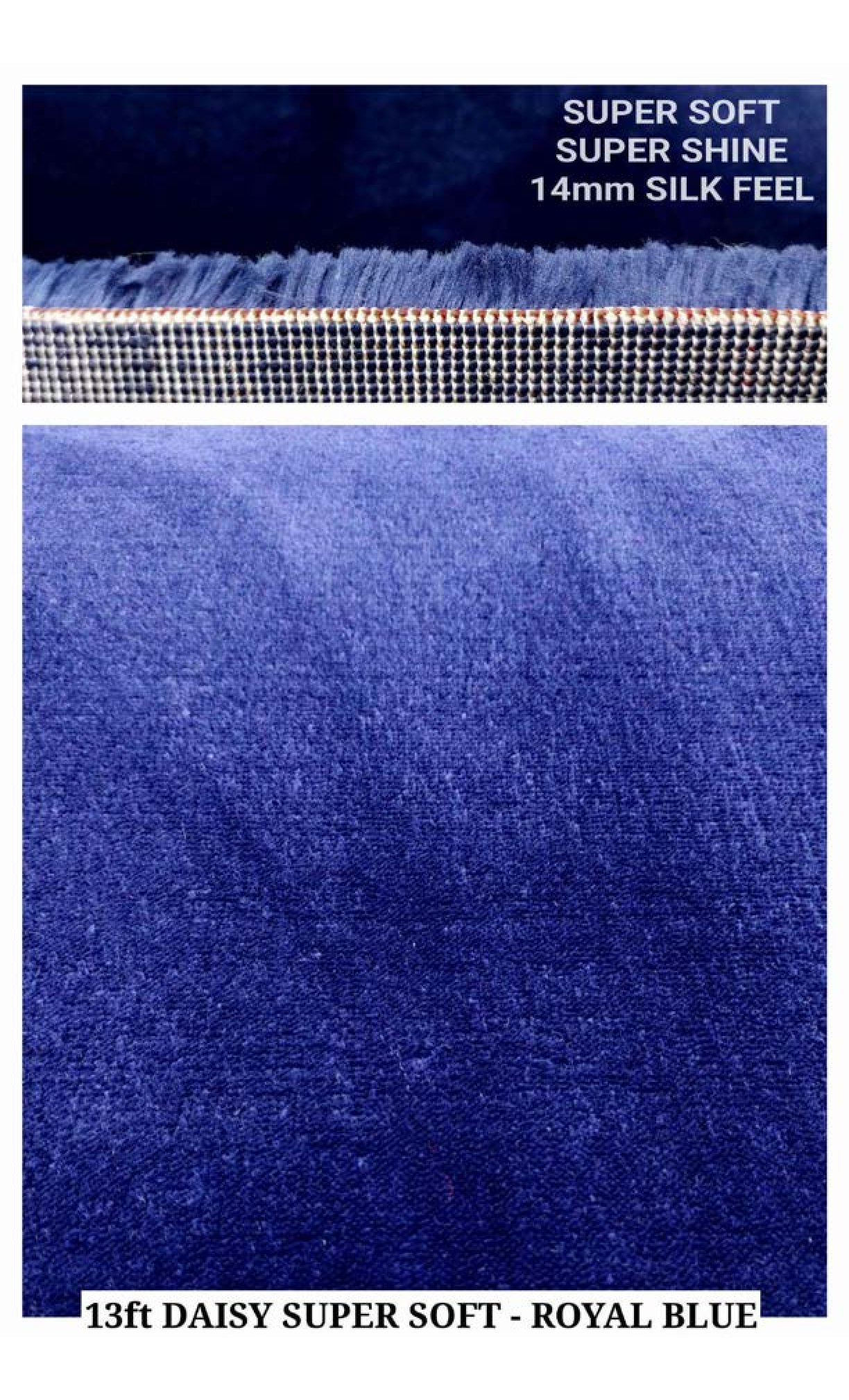 RJM Daisy Super Soft Carpet Roll - Royal Blue