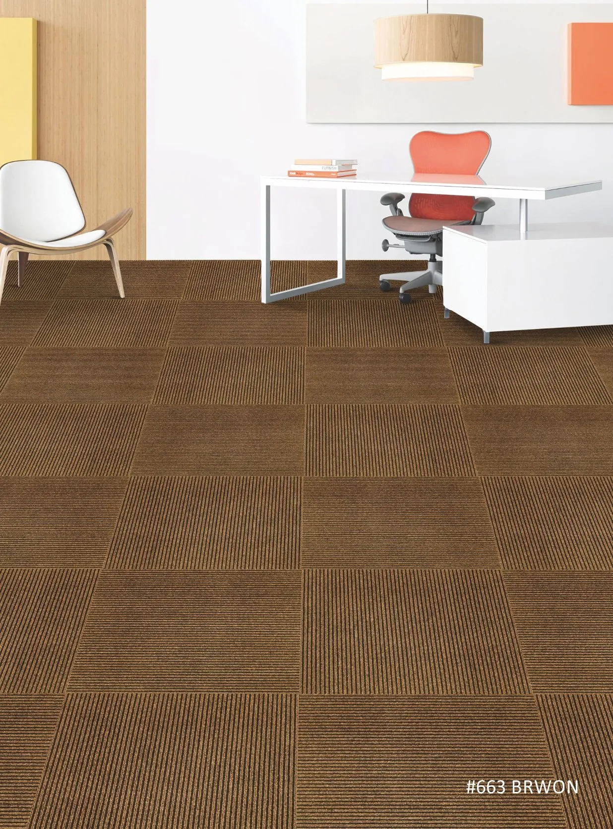 Elm Carpet Tile #663 - Brown | Durable & Stylish