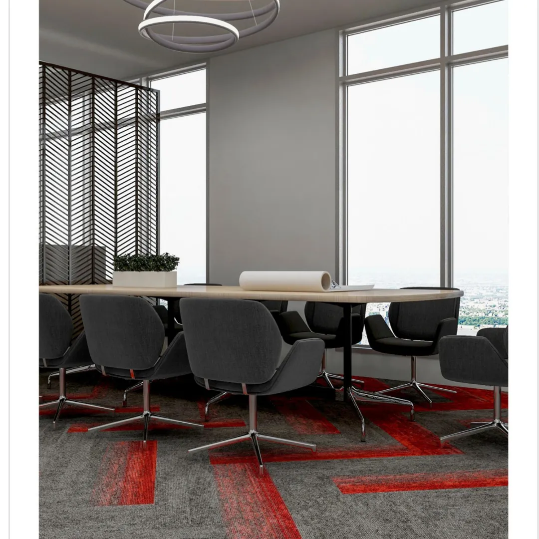 300 Shadow Grey & 301 Ruby Red Floor Carpet Tiles