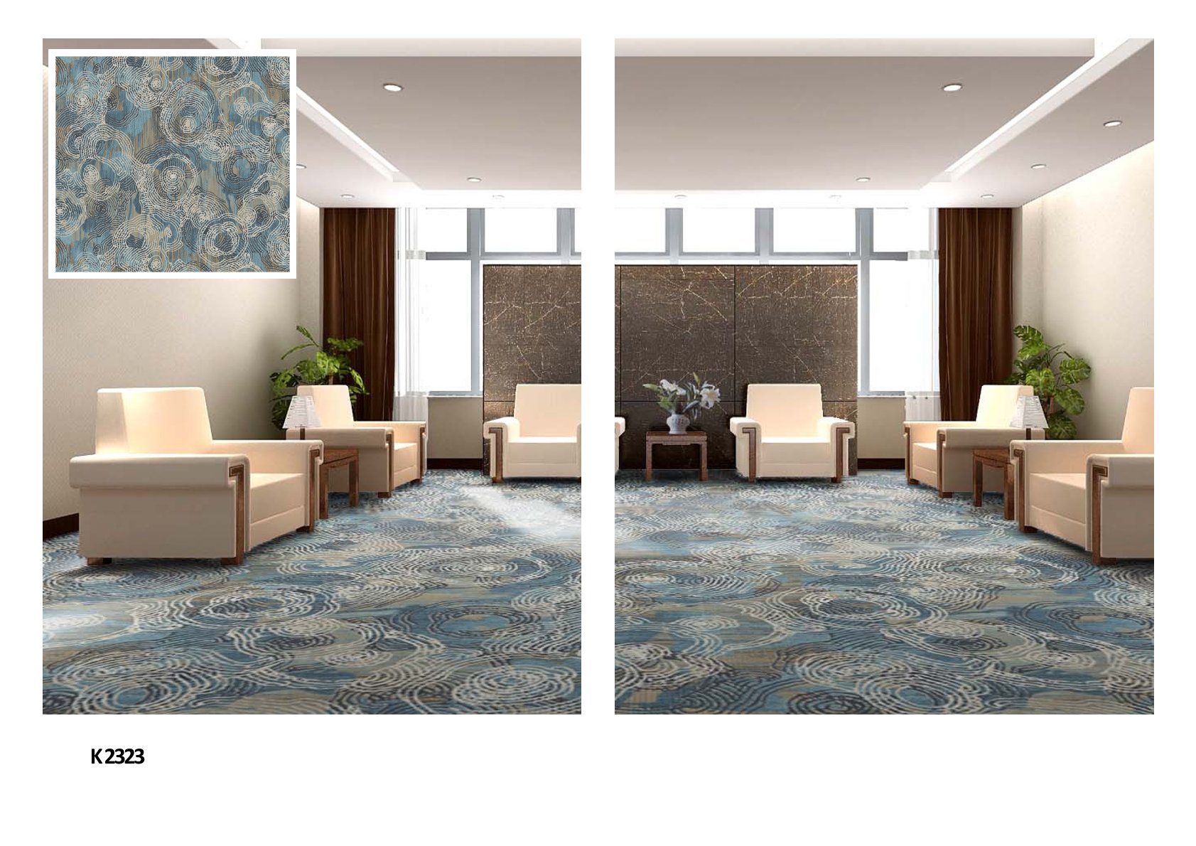 Regallia Printed Broadloom Carpet Roll K-2323