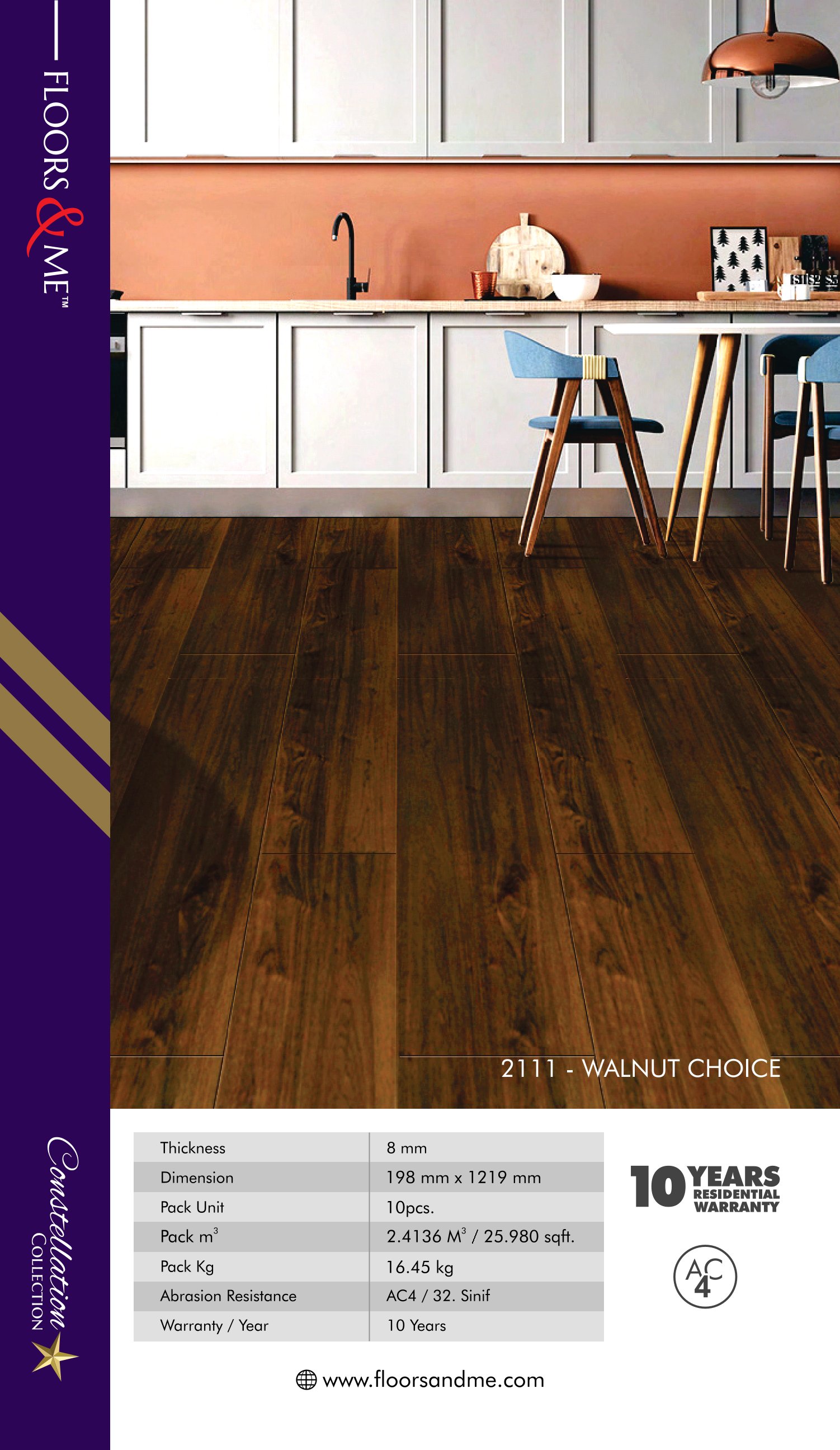 Walnut Choice 8mm Laminate Flooring – Unique Design