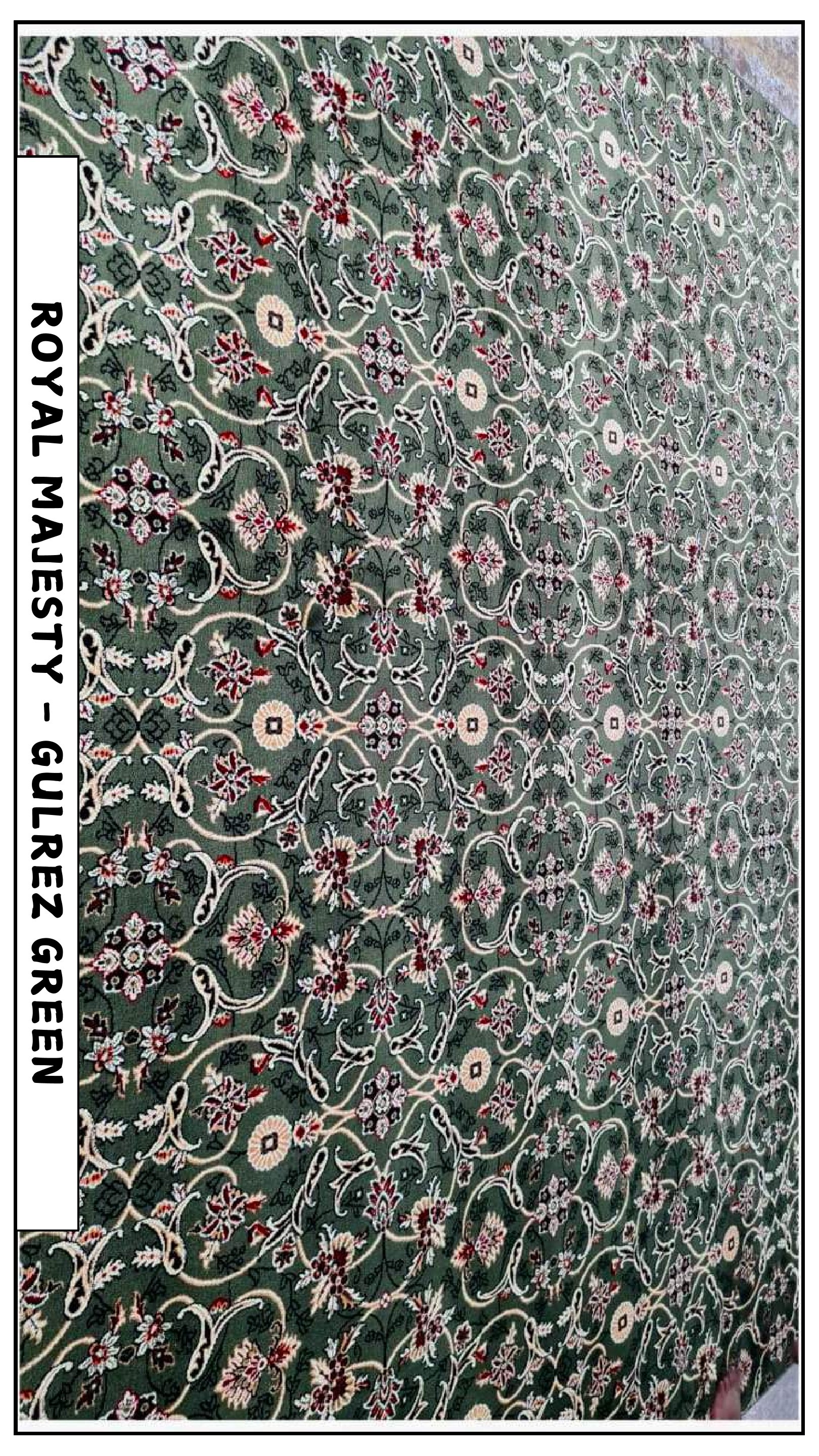 Royal Majesty Green Carpet Tile - Elegant Flooring