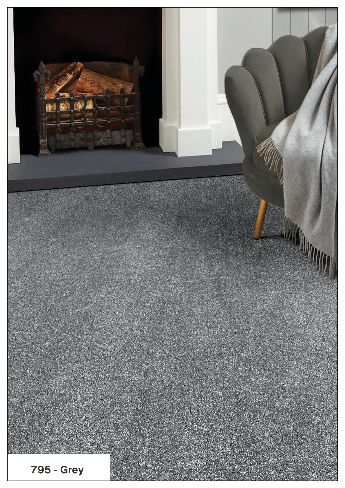 Royal Touch Carpet Roll 795 - Grey