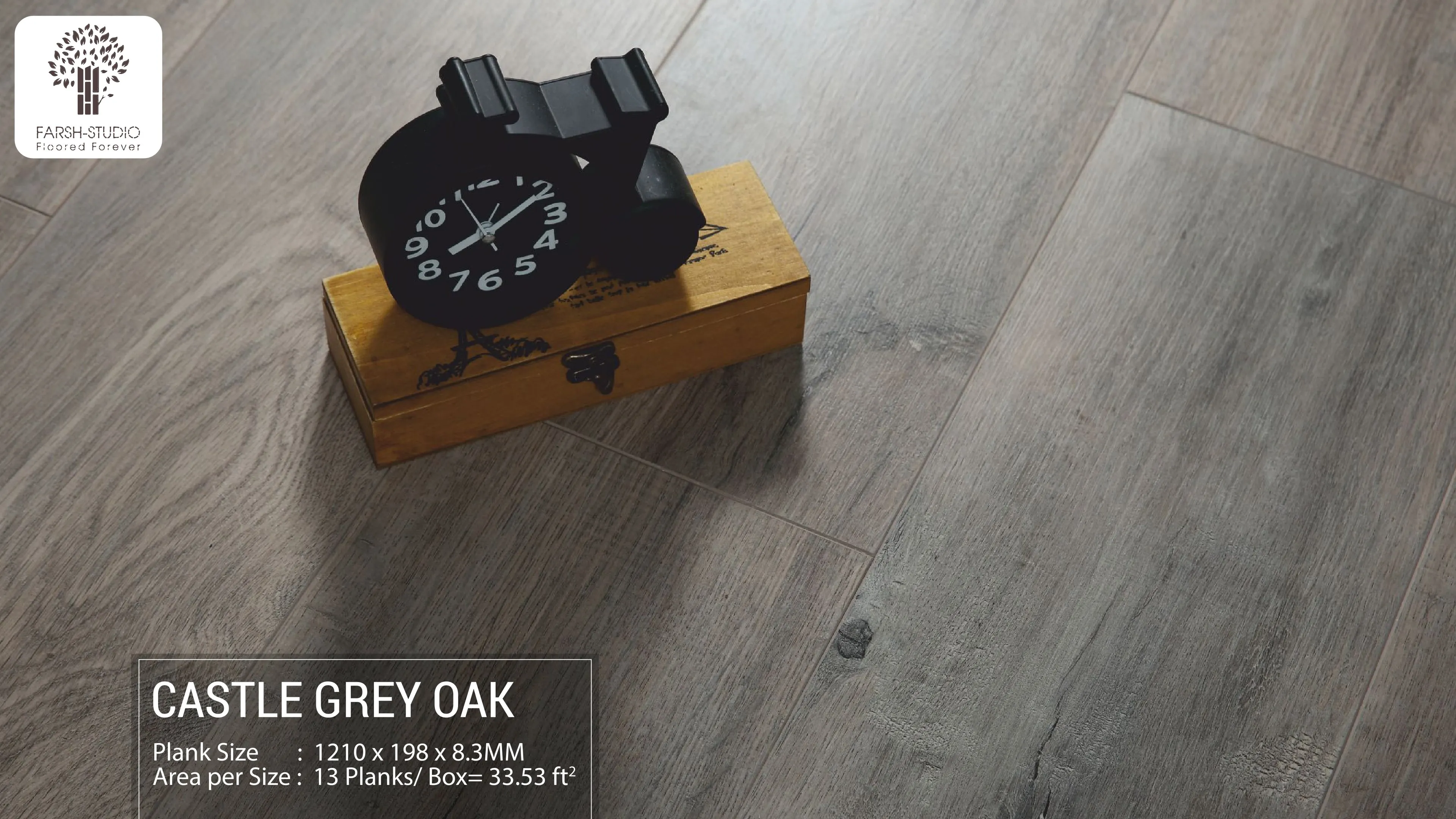 Castle Grey Oak - Farsh Elite Laminate Flooring 8.3mm
