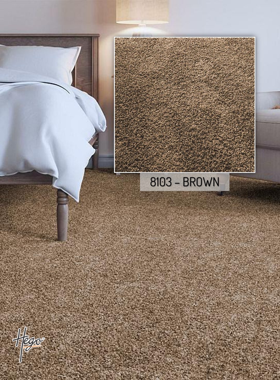 HEGO Silky Plus Carpet Roll - 8103 Brown | Premium Quality