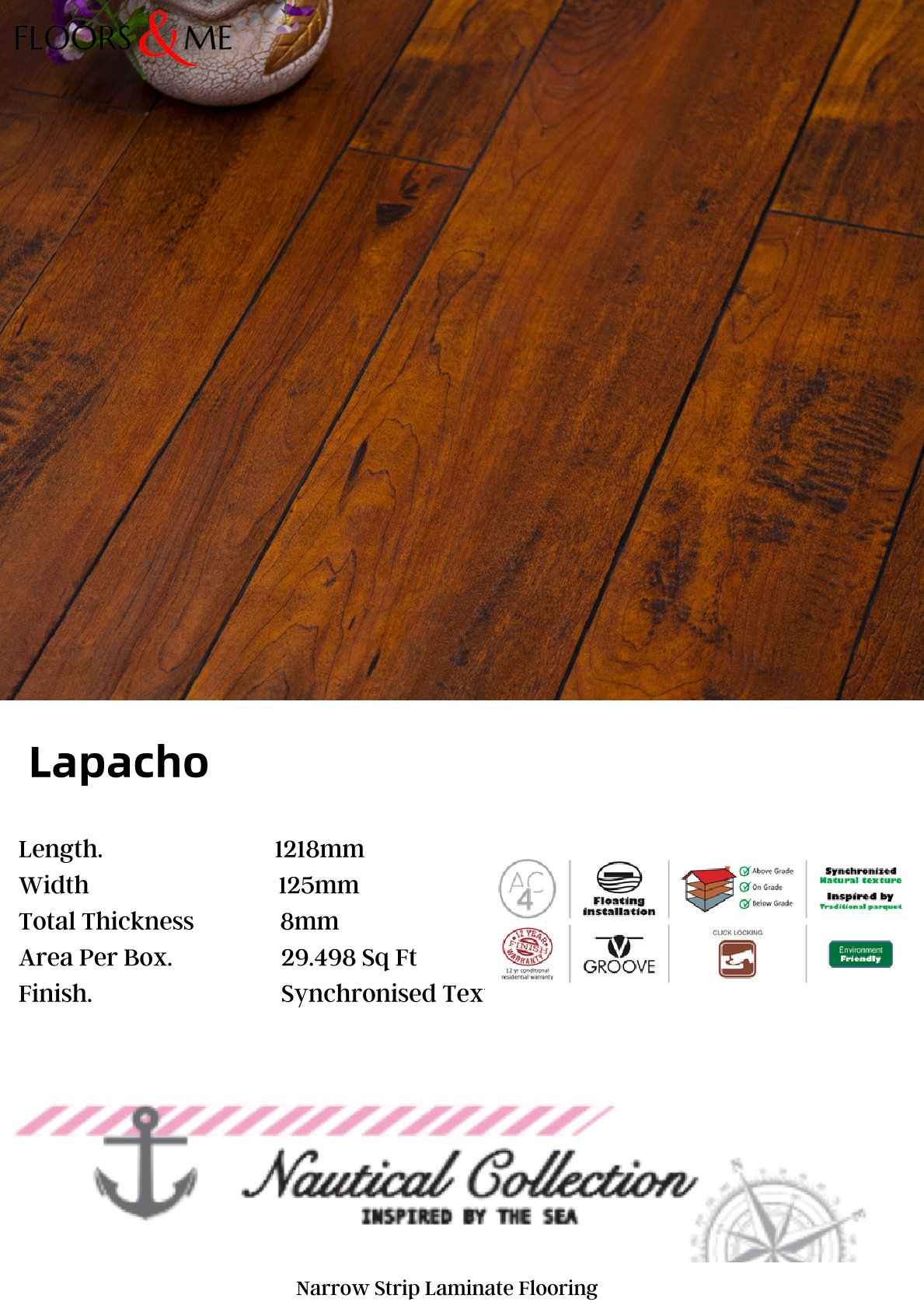 LAPACHO Nautical Laminate Flooring 8mm – Unique Design