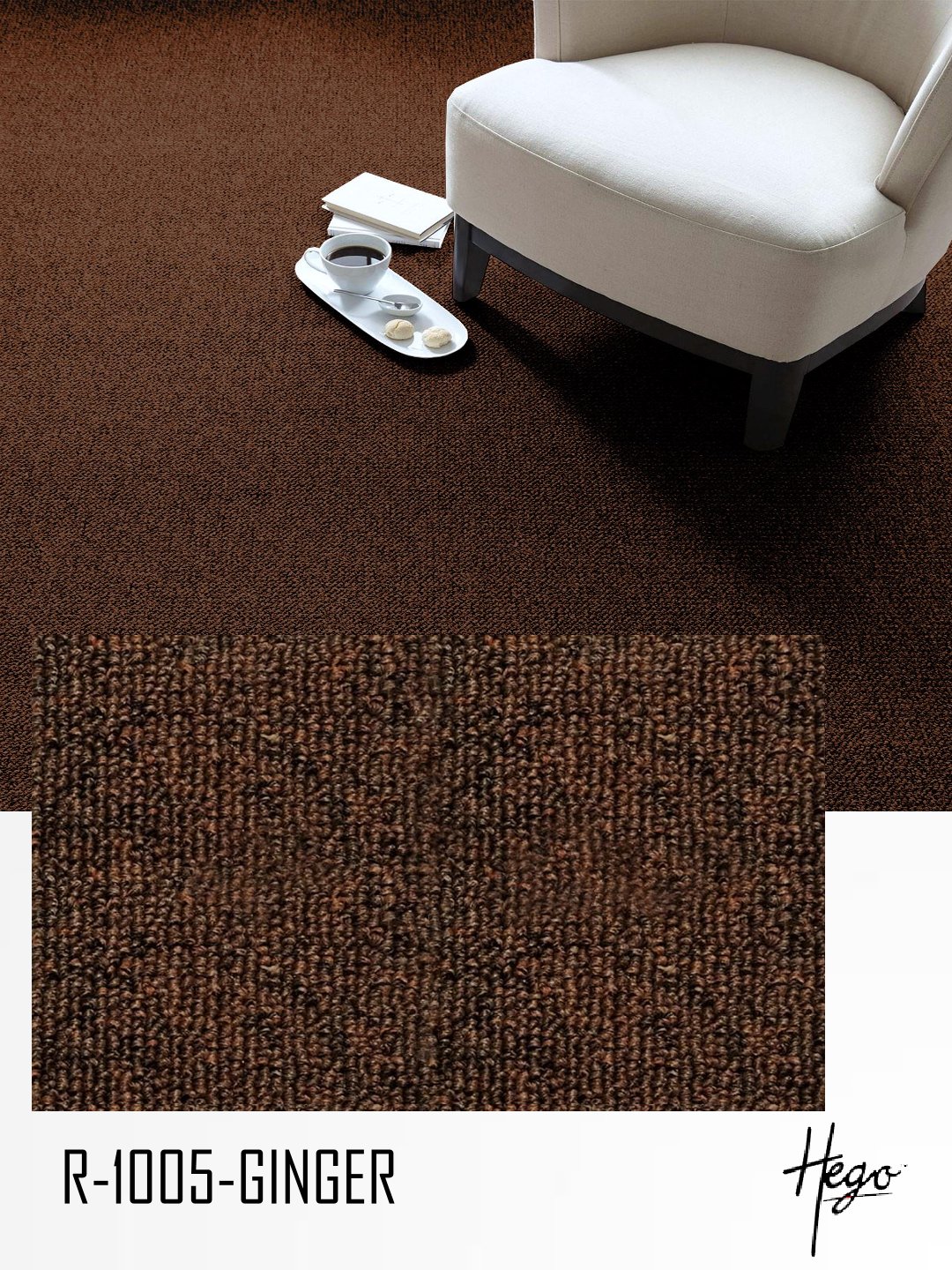 HEGO RUSH Carpet Roll - R-1005 Ginger | Durable & Stylish