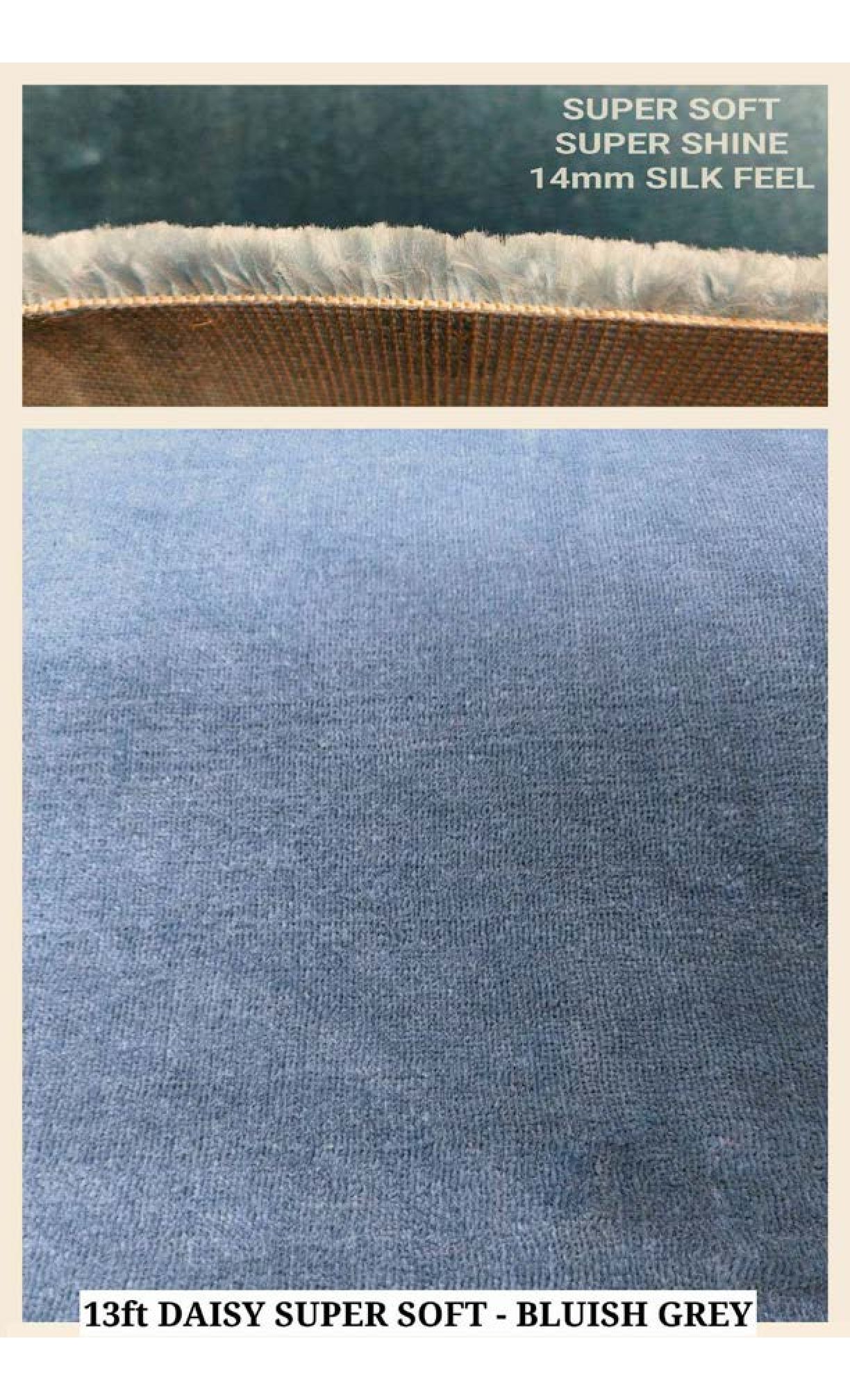 Super Soft Silky Carpet Roll - Bluish Grey | RJM Daisy