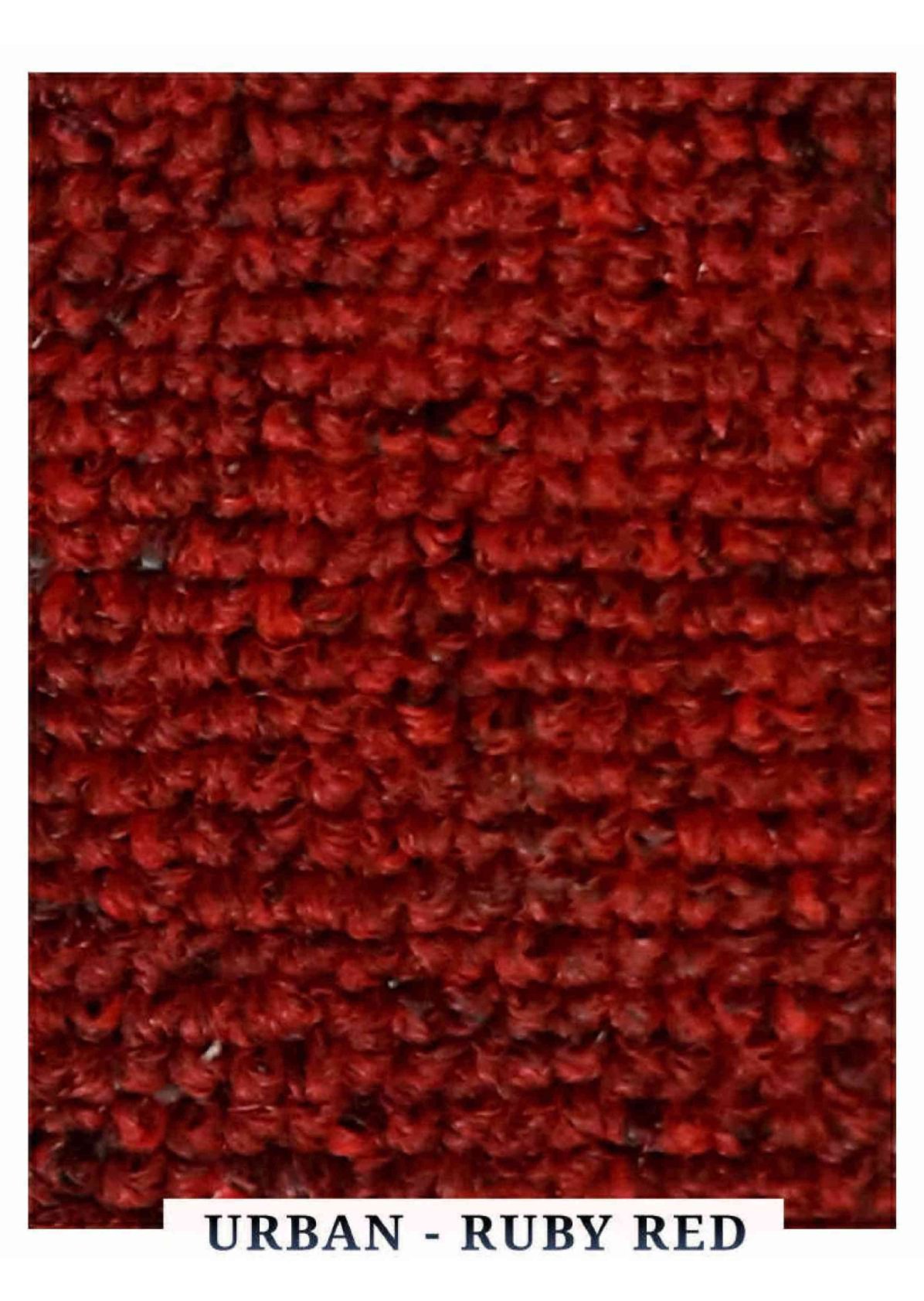 Urban Checkmate Loop Carpet Tile - Ruby Red