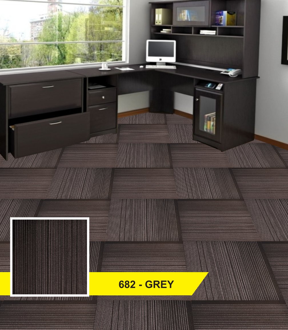 Cosmos Carpet Tile 682-Grey - Durable and Stylish