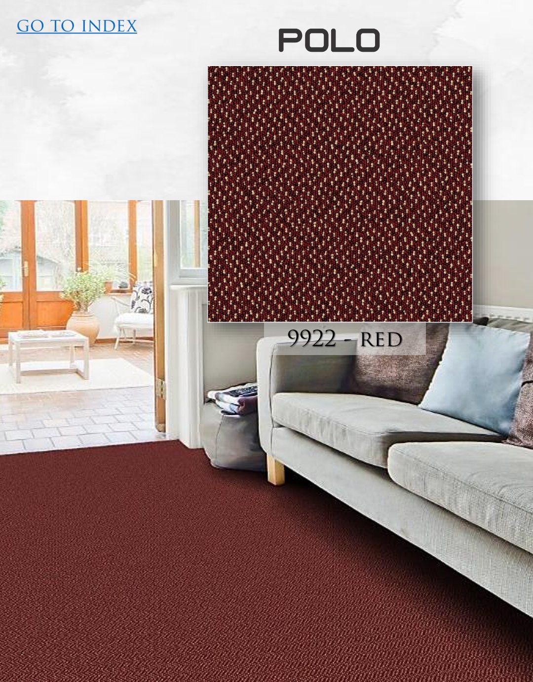 HEGO GRAPHIX Carpet Roll 9922 - Red, Premium Quality Flooring