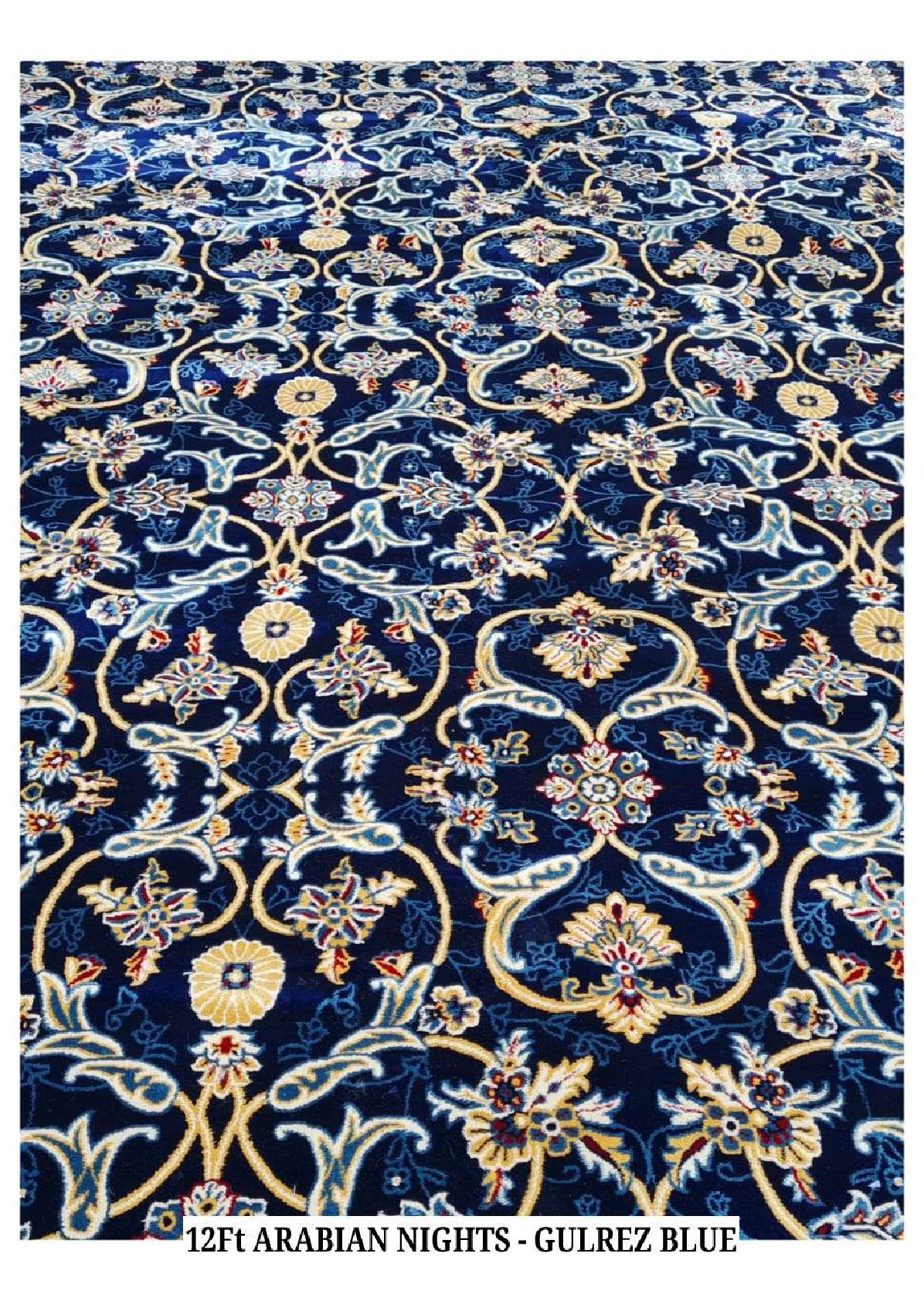 Arabian Nights Finish 12ft Carpet Tile - Gulrez Blue