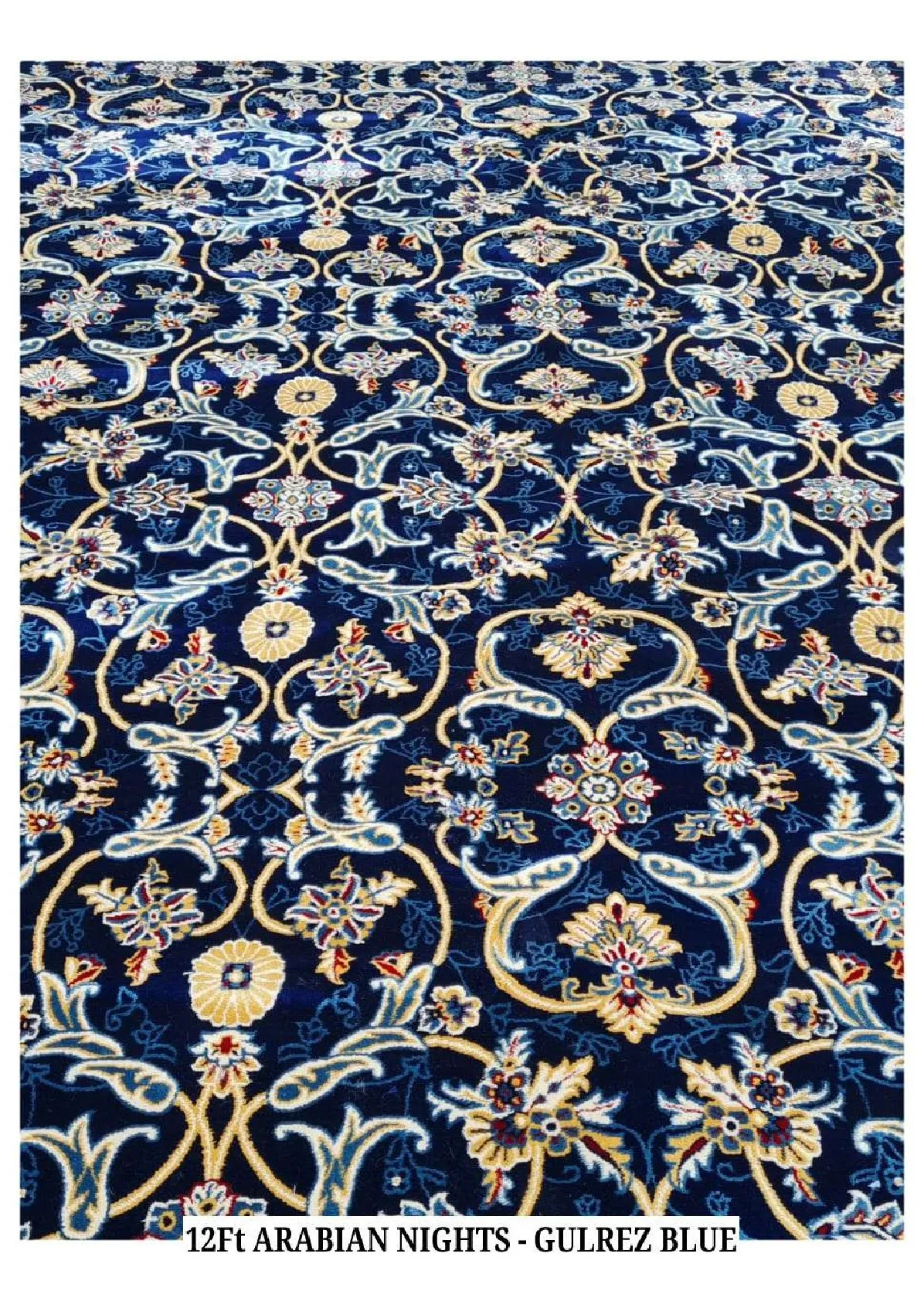 Arabian Nights Finish 12ft Carpet Tile - Gulrez Blue