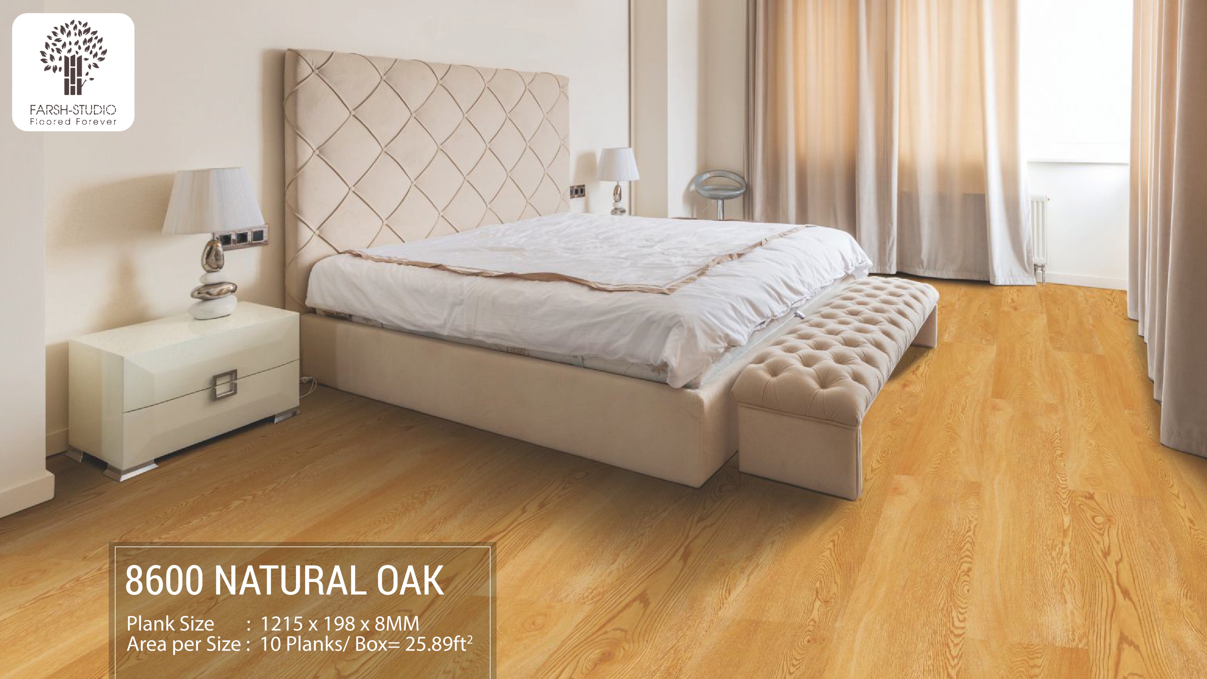 8600 Natural Oak - 8mm Farsh Universal Plus Flooring