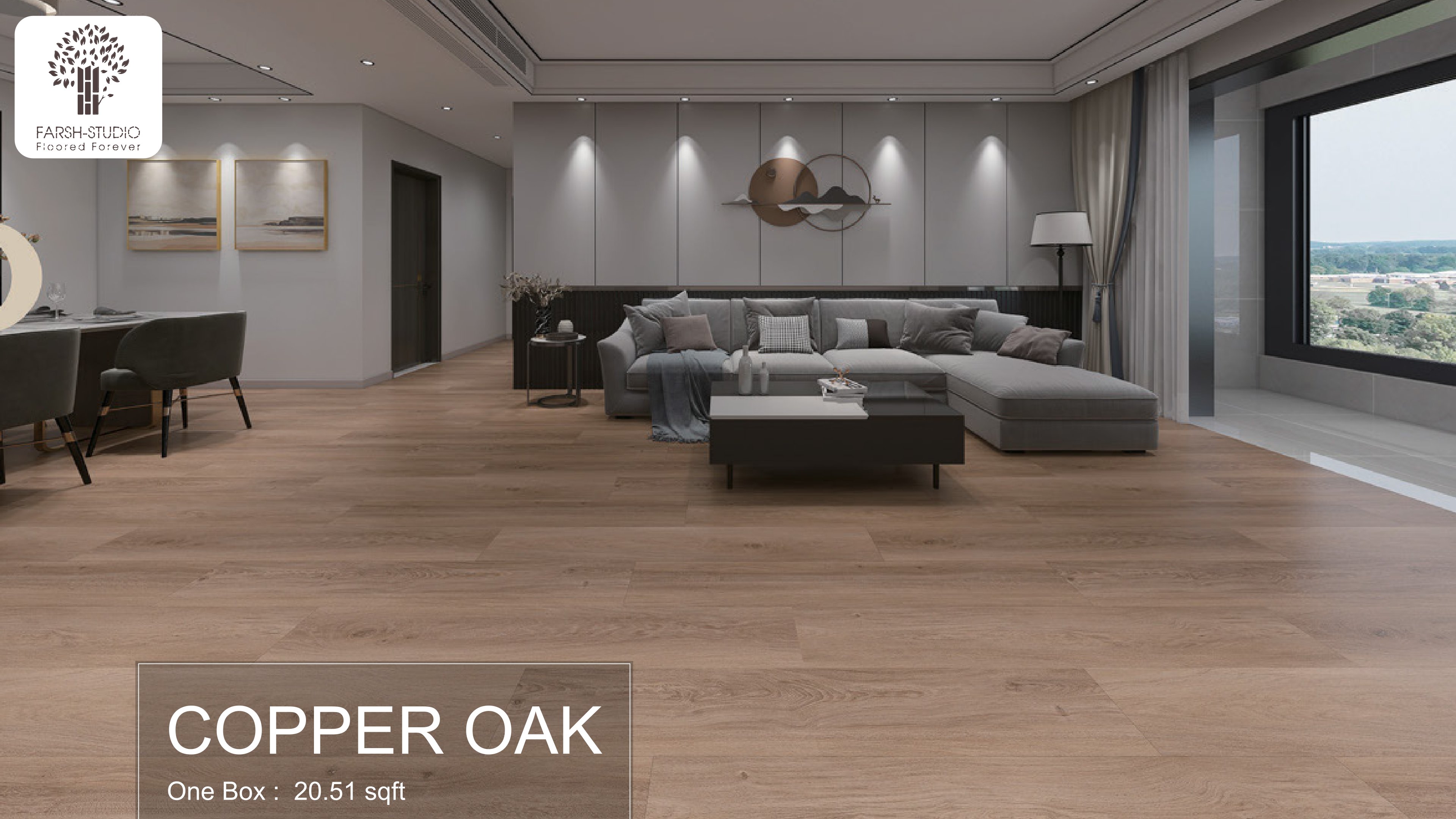 Copper Oak - Farsh Smartline 8mm Laminate Flooring