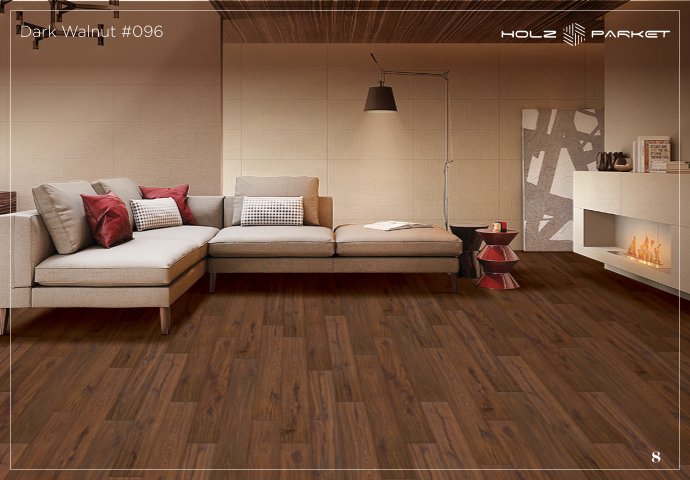 Dark Walnut #096 Evoke Laminate Wood Flooring 12MM