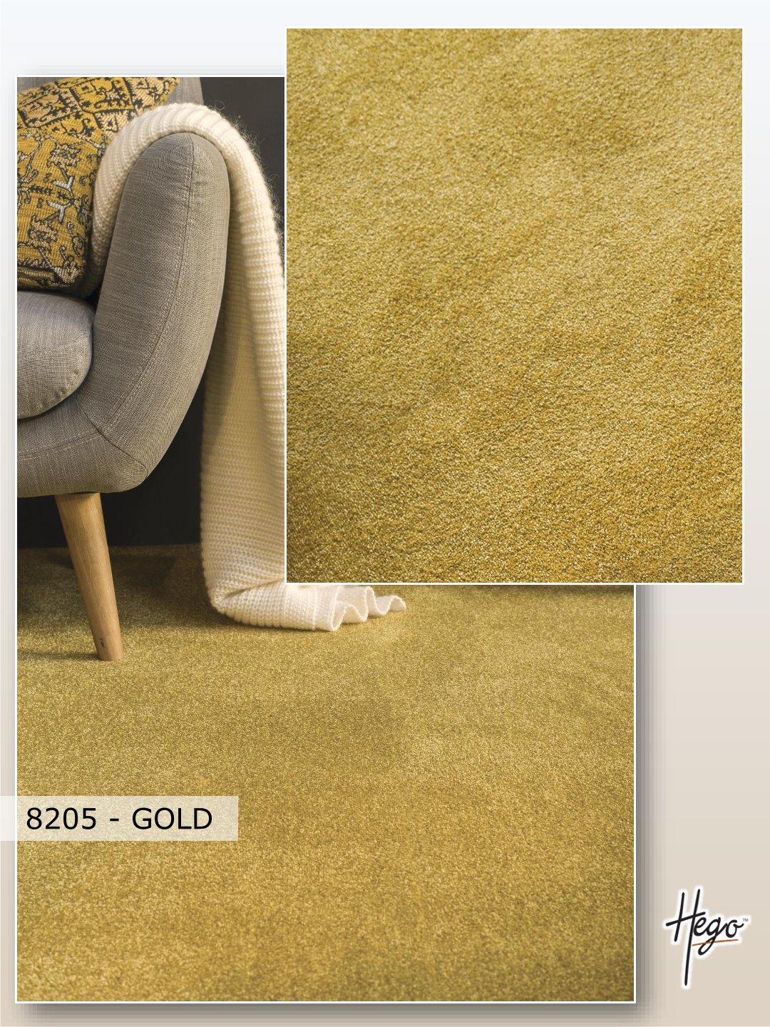 HEGO Impression Carpet Roll - 8205 Gold