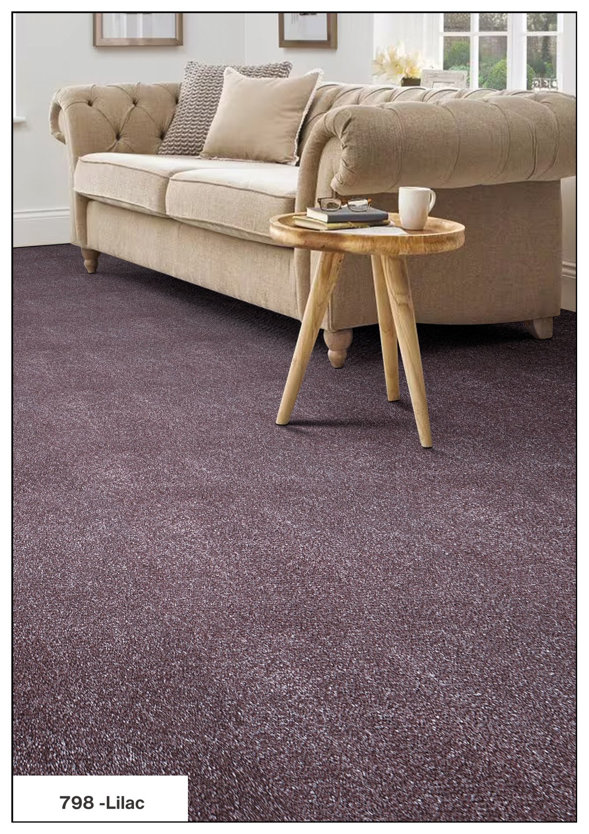 Royal Touch Carpet Roll 798 - Lilac, Soft & Durable