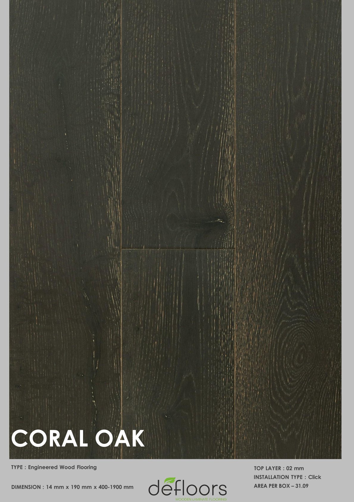 Coral oak -14mm Engineered Defloor Laminate Flooring