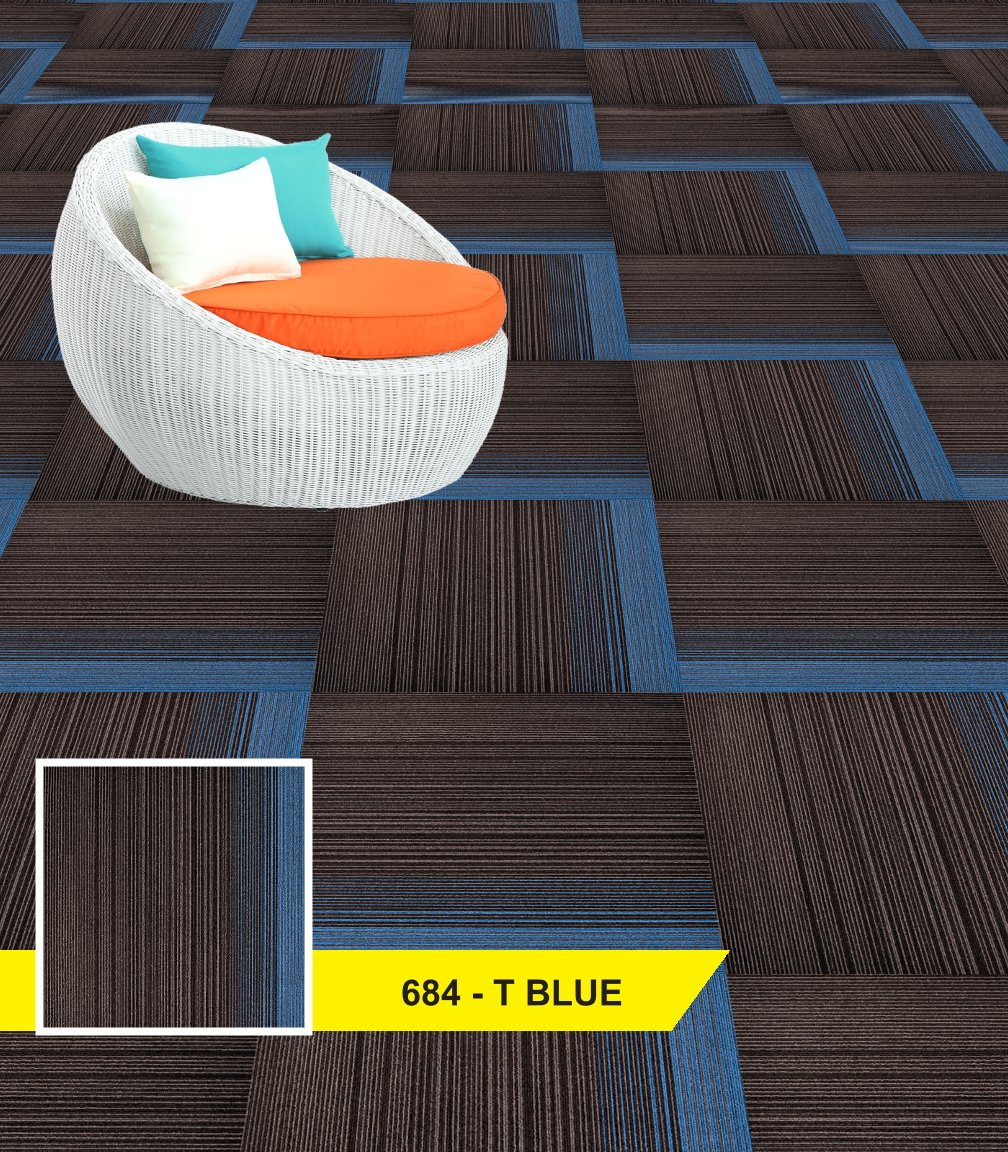 Cosmos Carpet Tile 684-T Blue – Durable & Stylish