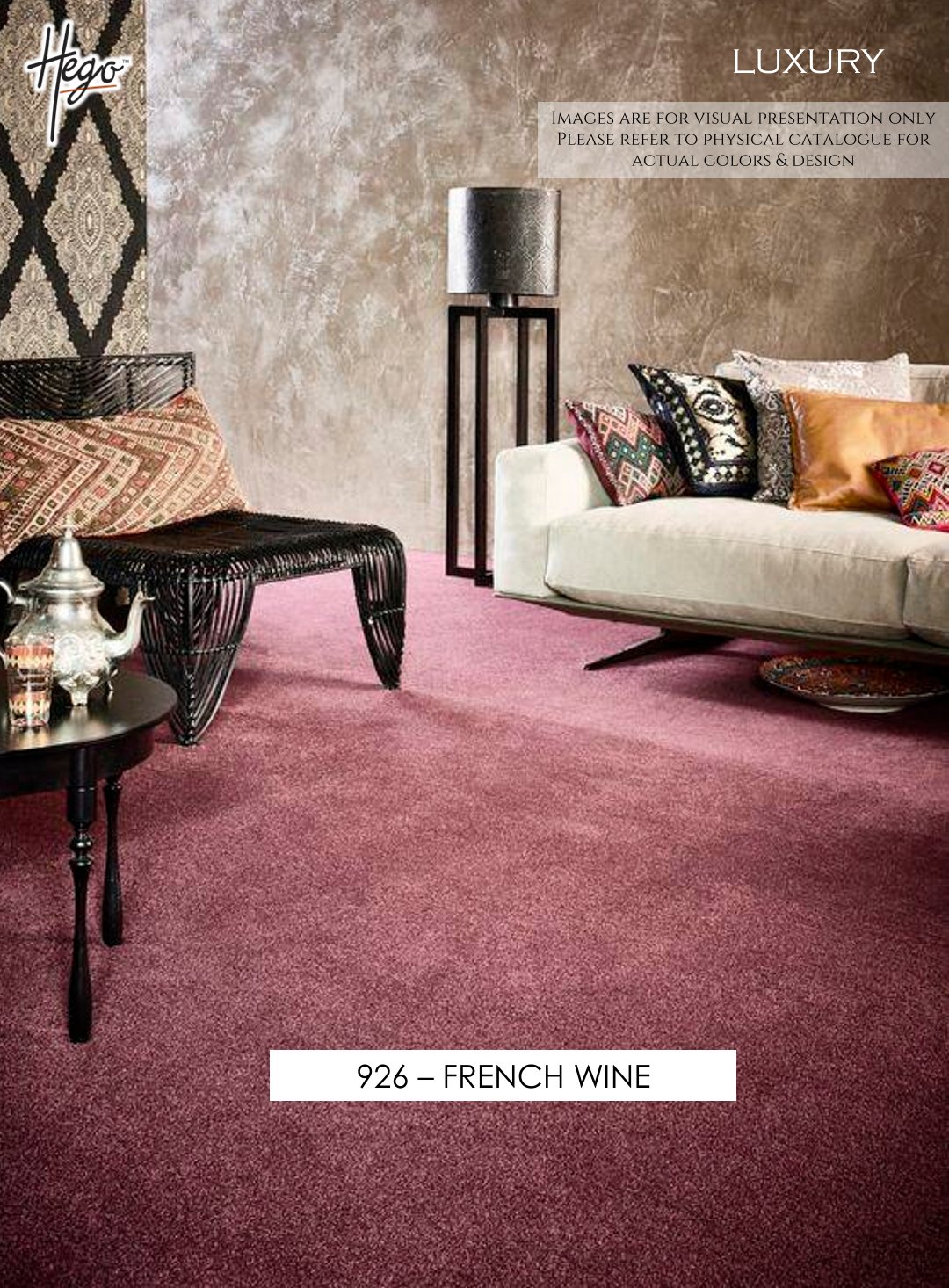 Hego Sensation Carpet Roll 926 - French Wine