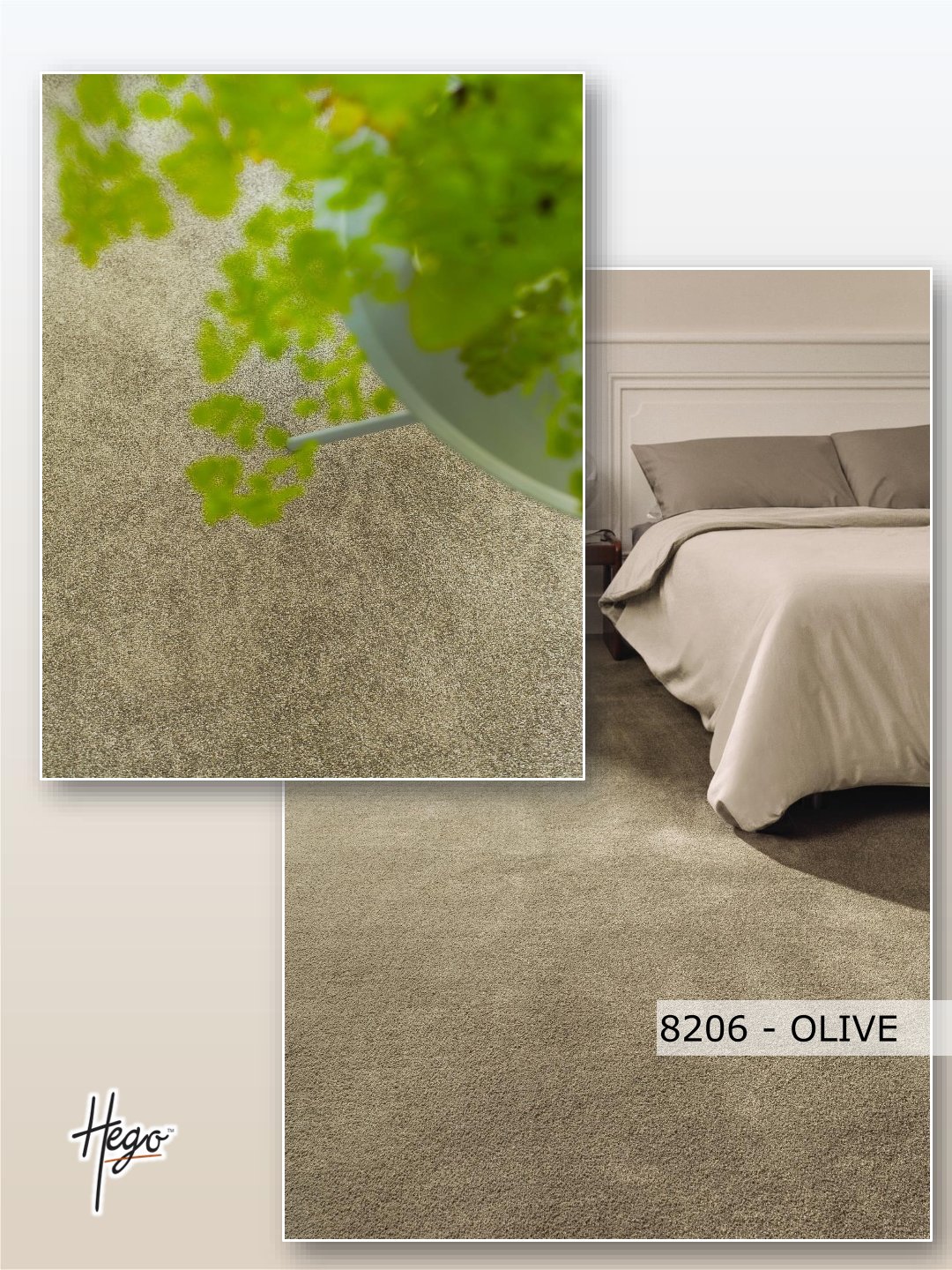 HEGO Impression Carpet Roll 8206 Olive - Stylish & Durable