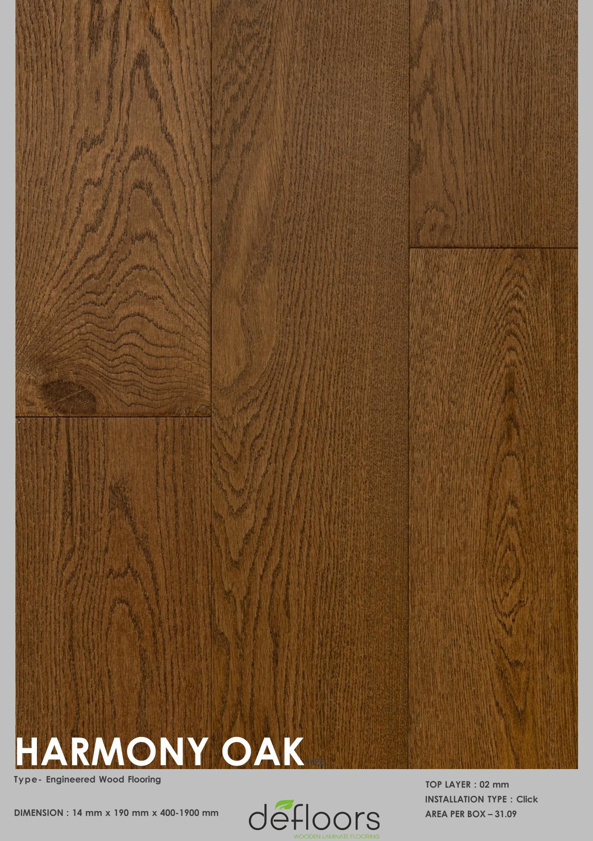 Harmony oak -14mm Engineered Defloor Laminate Flooring