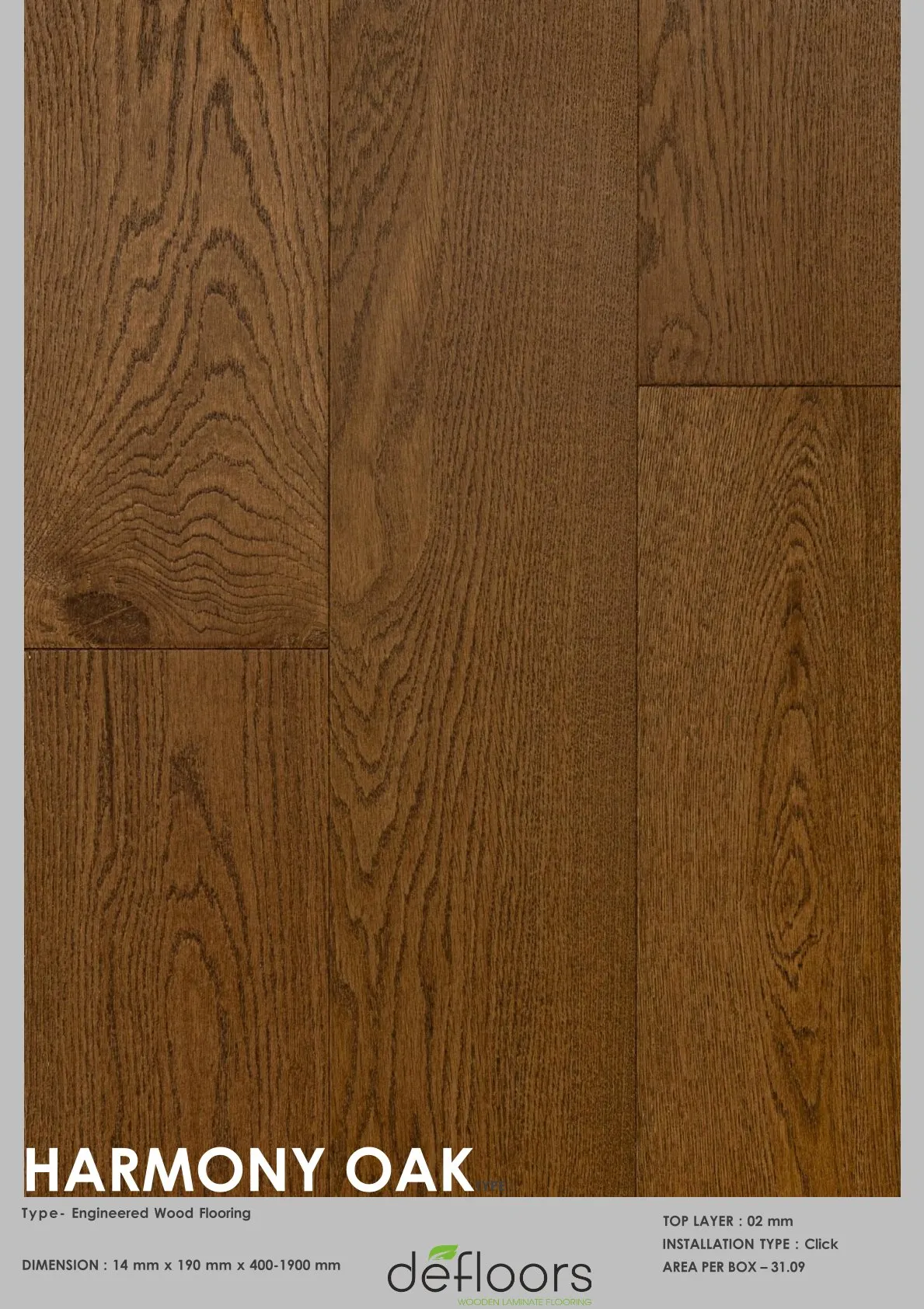 Harmony oak -14mm Engineered Defloor Laminate Flooring