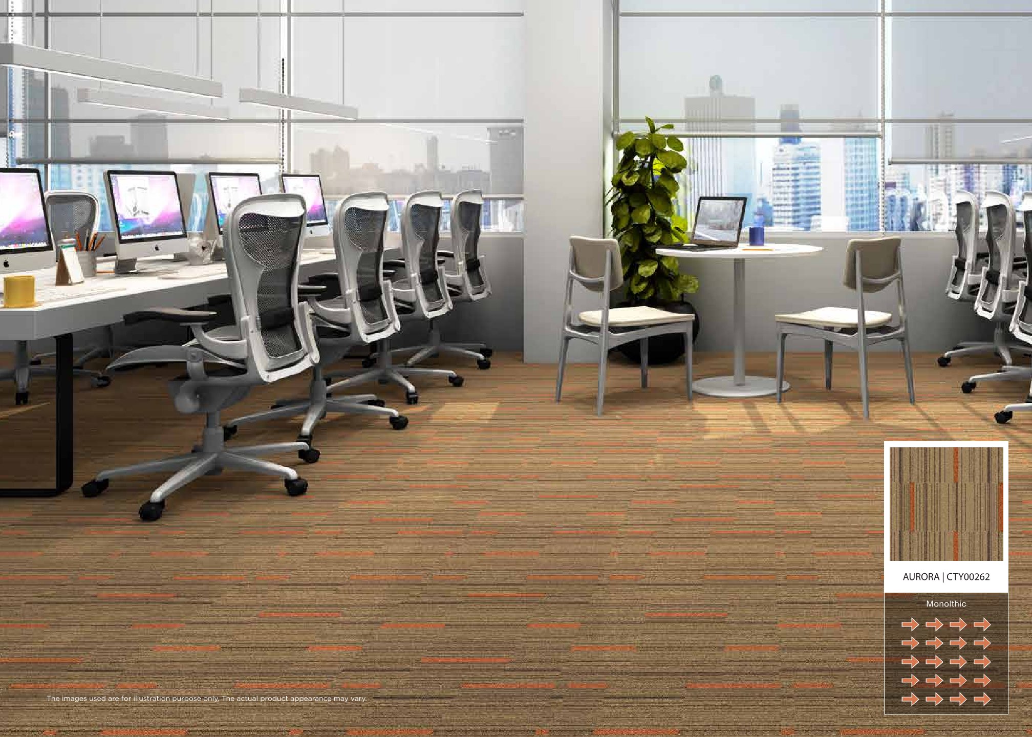 Urban Streaks Carpet Tile CTY00262 - Stylish & Durable