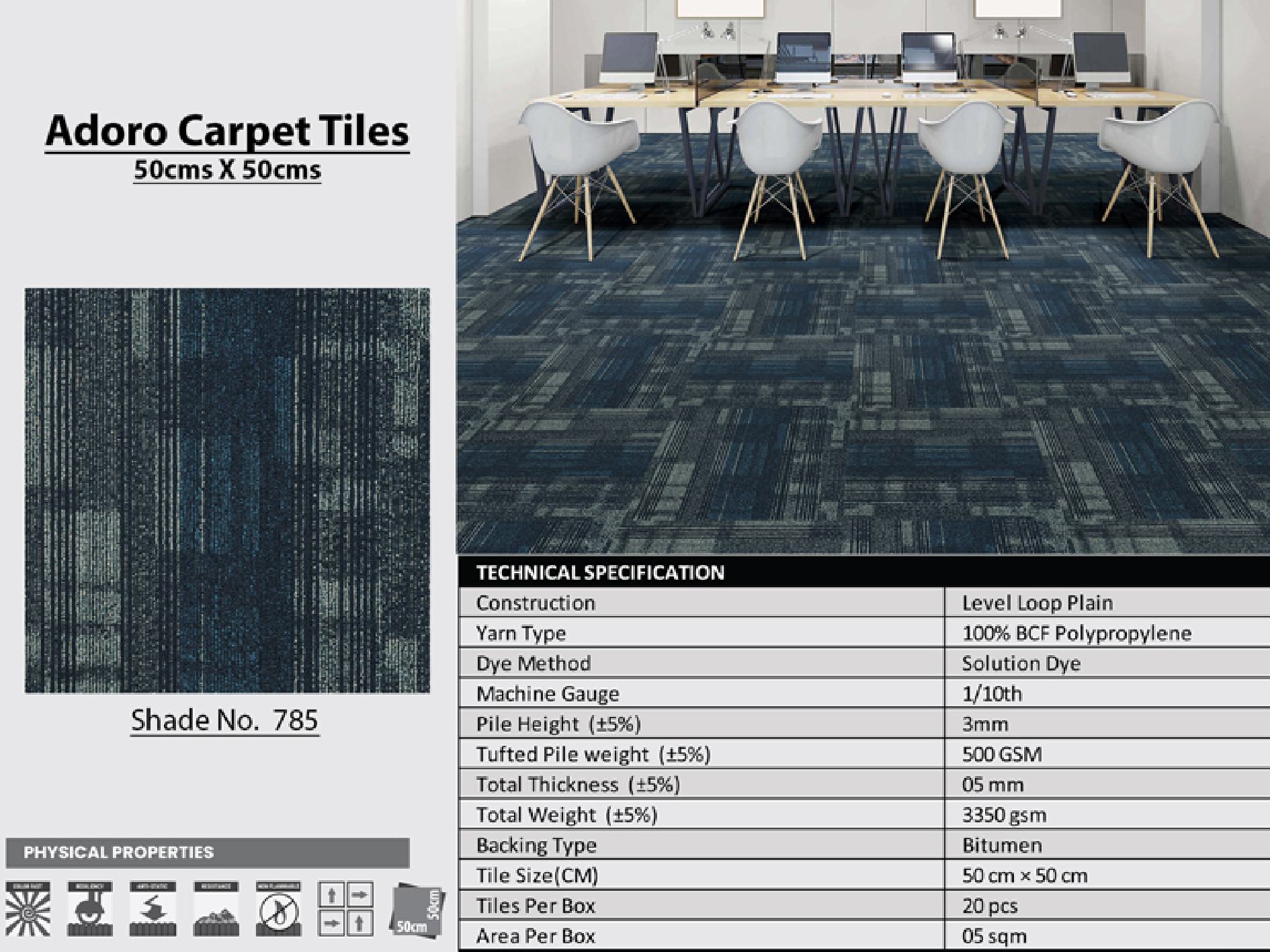 Adoro Carpet Tile 50cm x 50cm Shade 785 - Modern Flooring