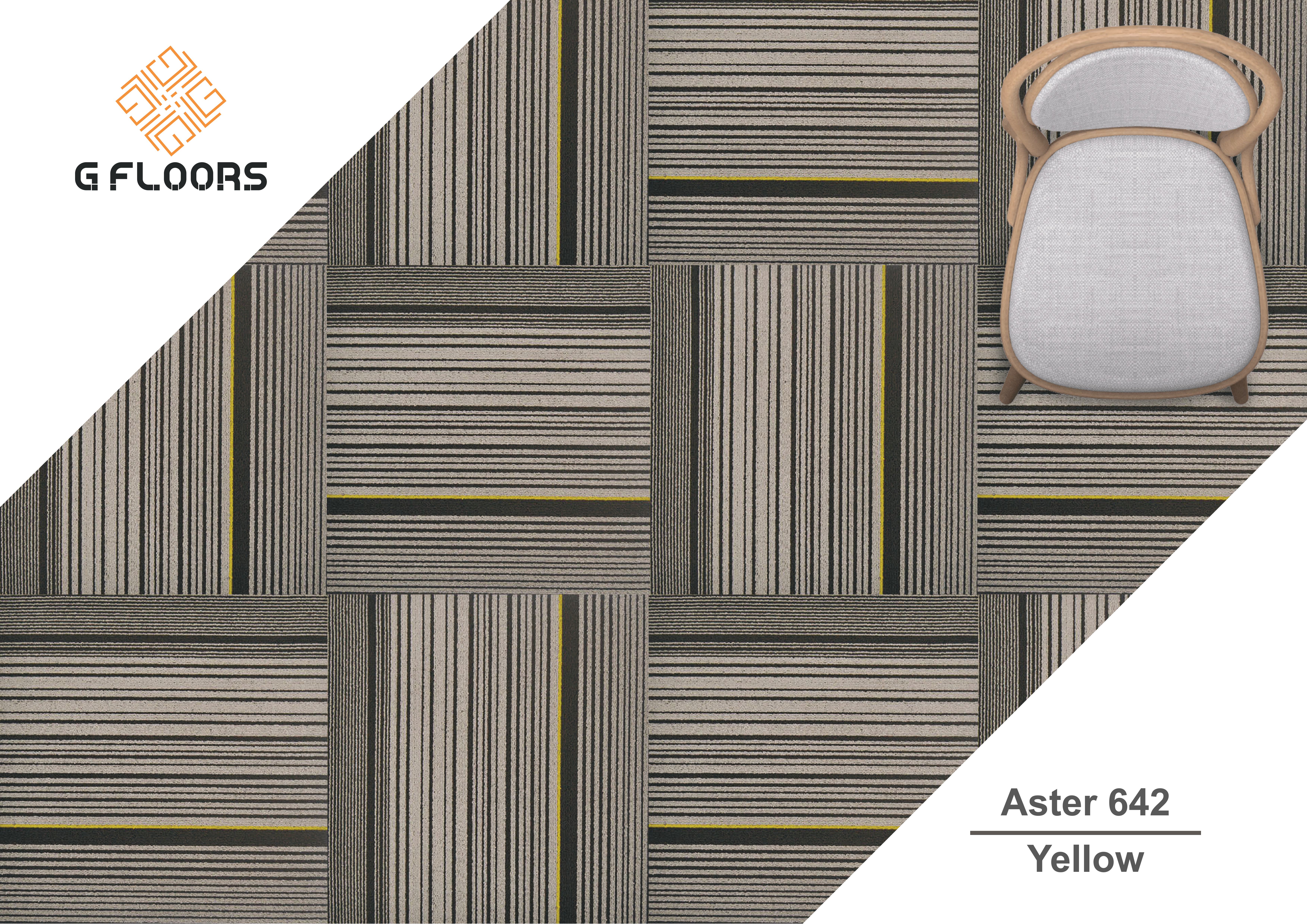 Aster 642 Yellow Gfloors Carpet Tile - Durable & Stylish