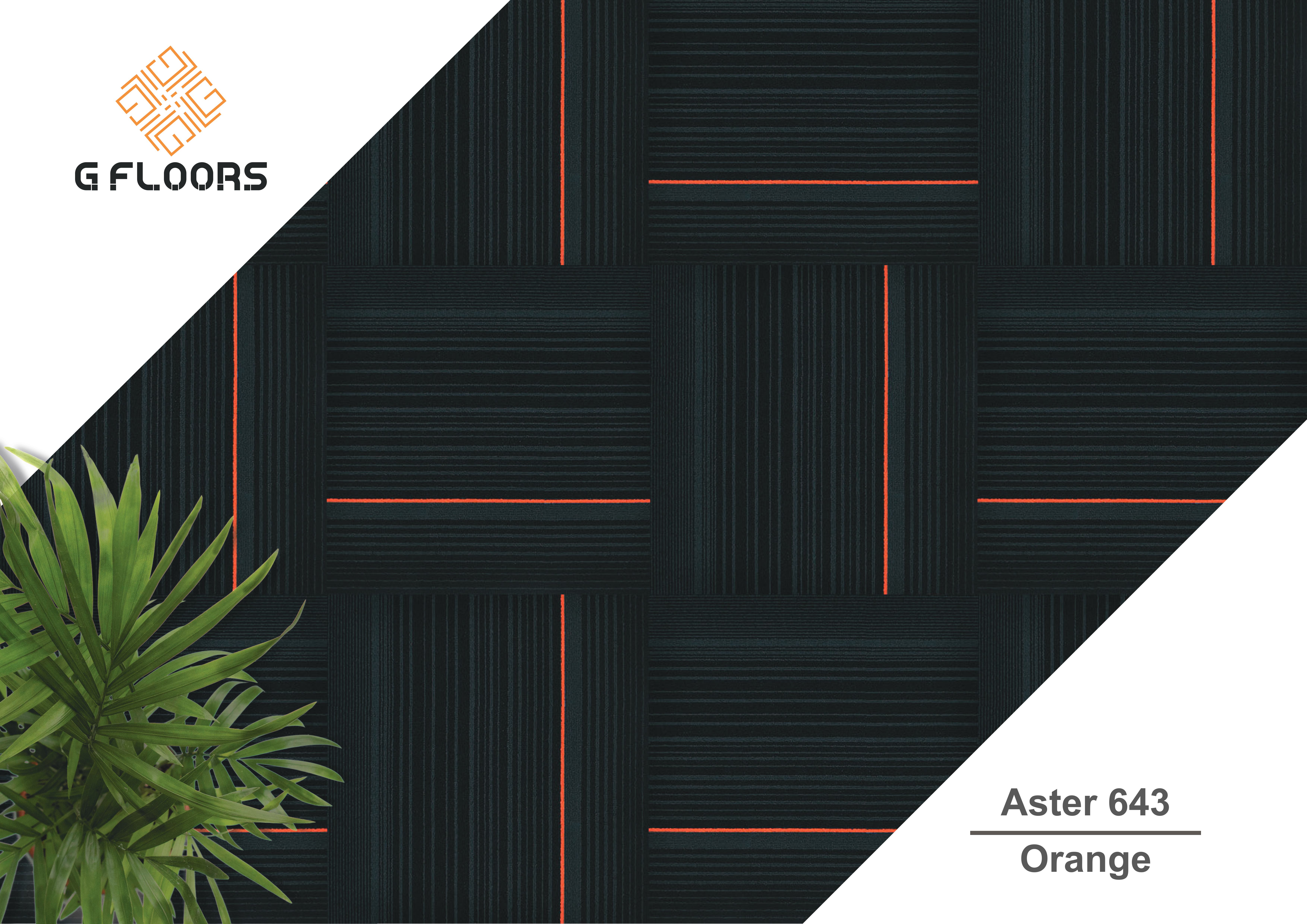 Aster 643 Orange Gfloors Carpet Tile - Durable & Stylish