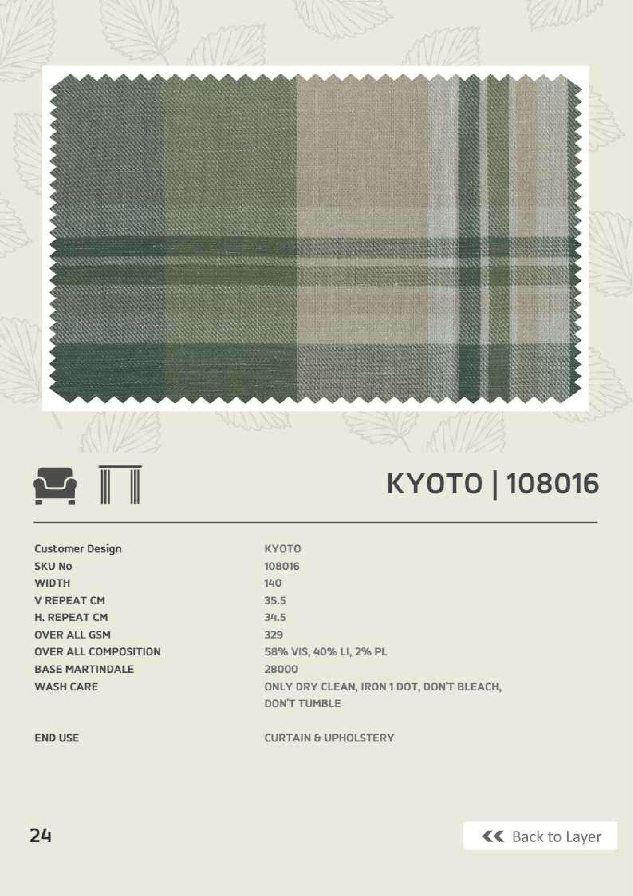 Butikku Kyoto 108016 Linen Fabric - Premium Quality