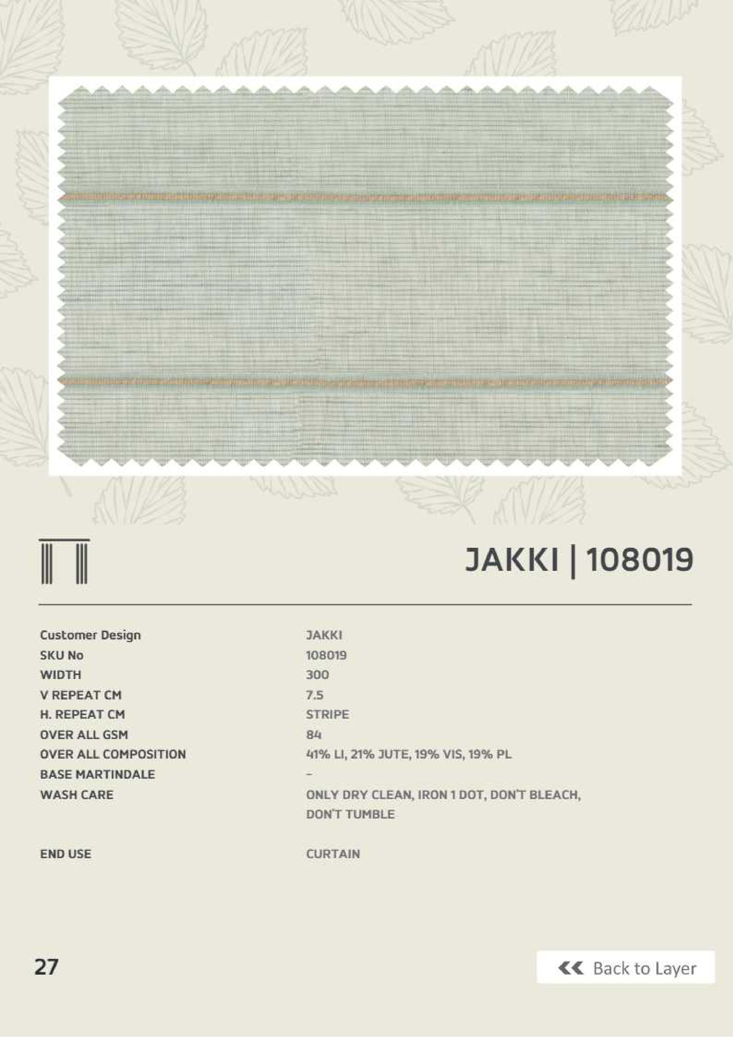 Winners Jakki 108019 Premium Linen Fabric