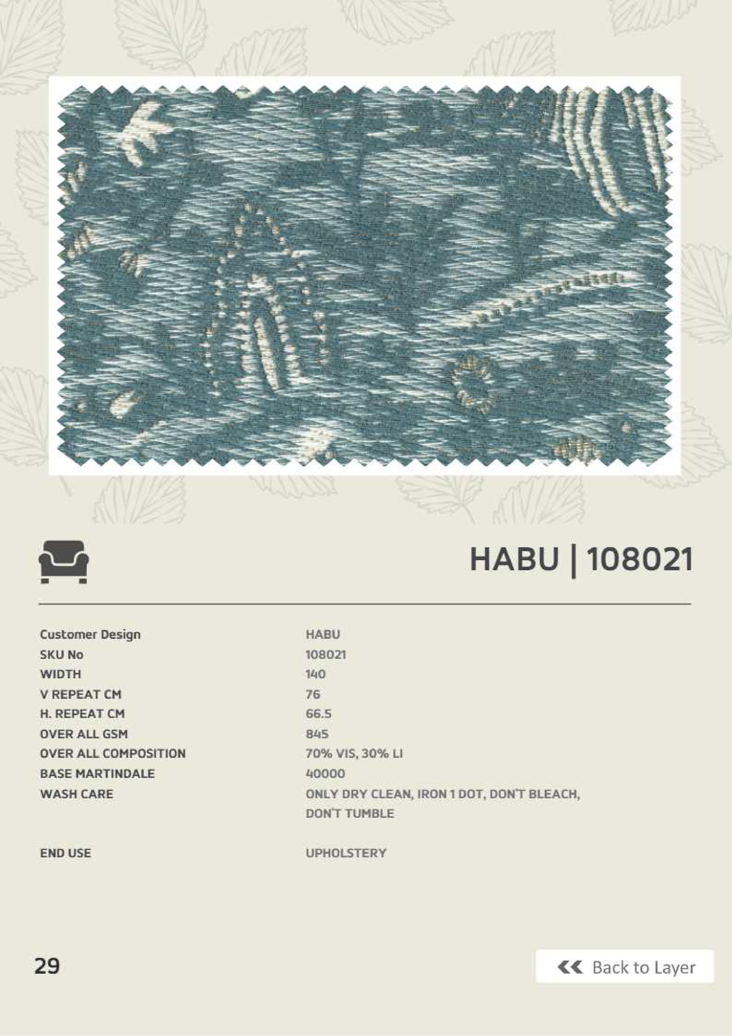 Premium Butikku Winners Habu 108021 Linen Fabric