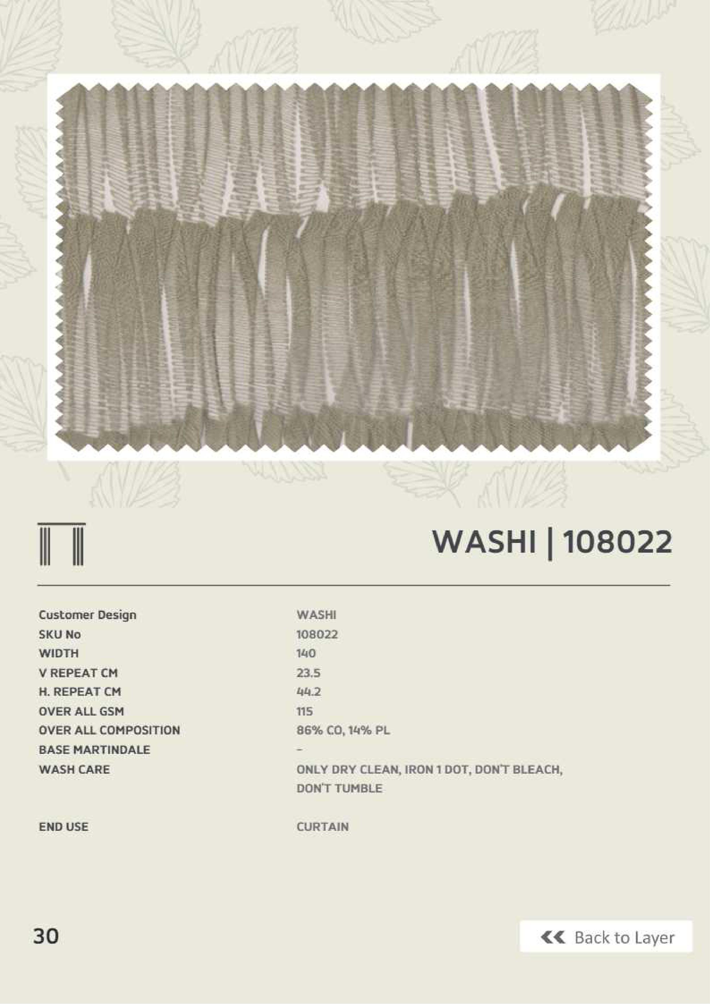 Winners Washi 108022 Linen Fabric - Elegant Textiles