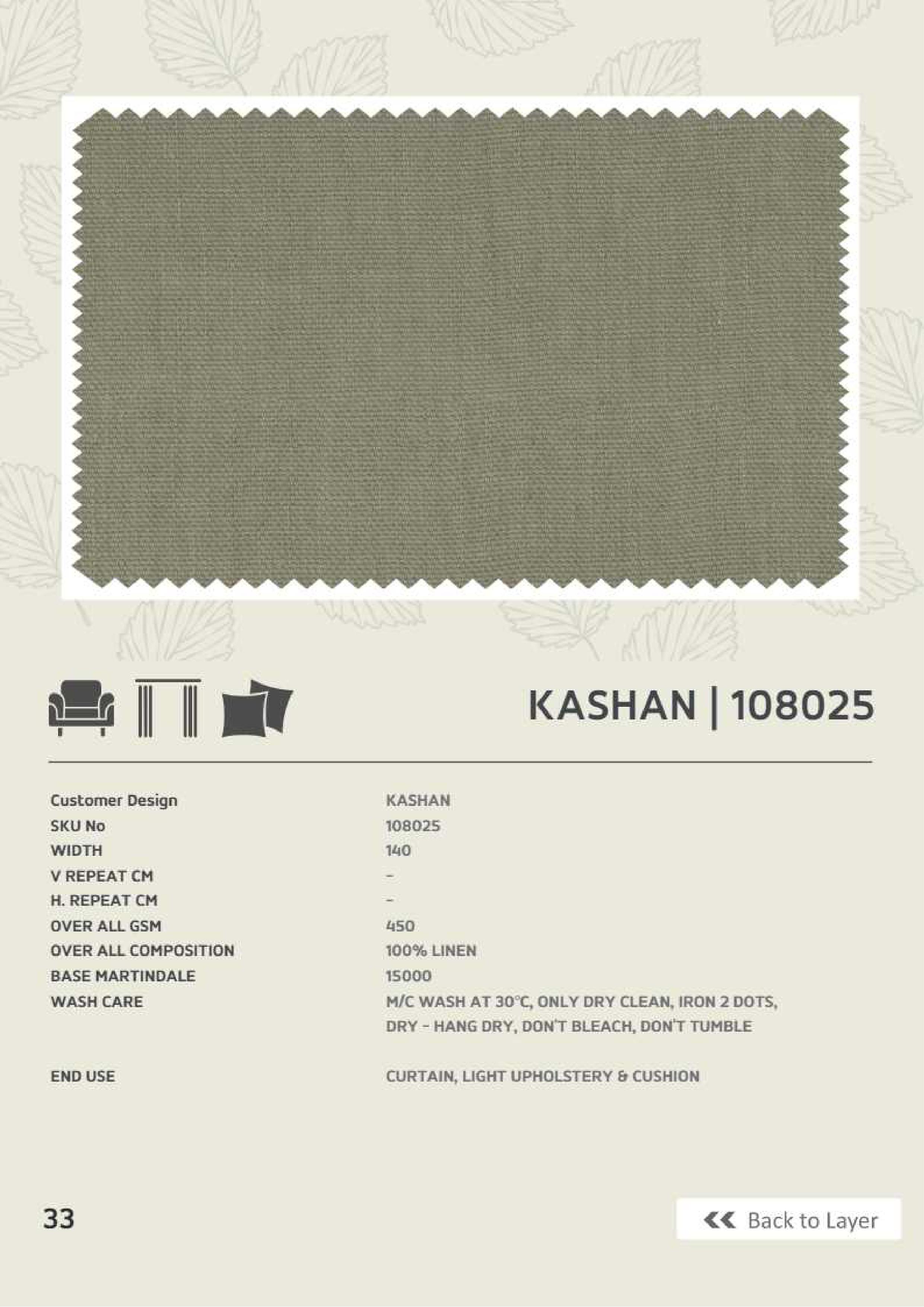 Winners Kashan 108025 Linen Fabric