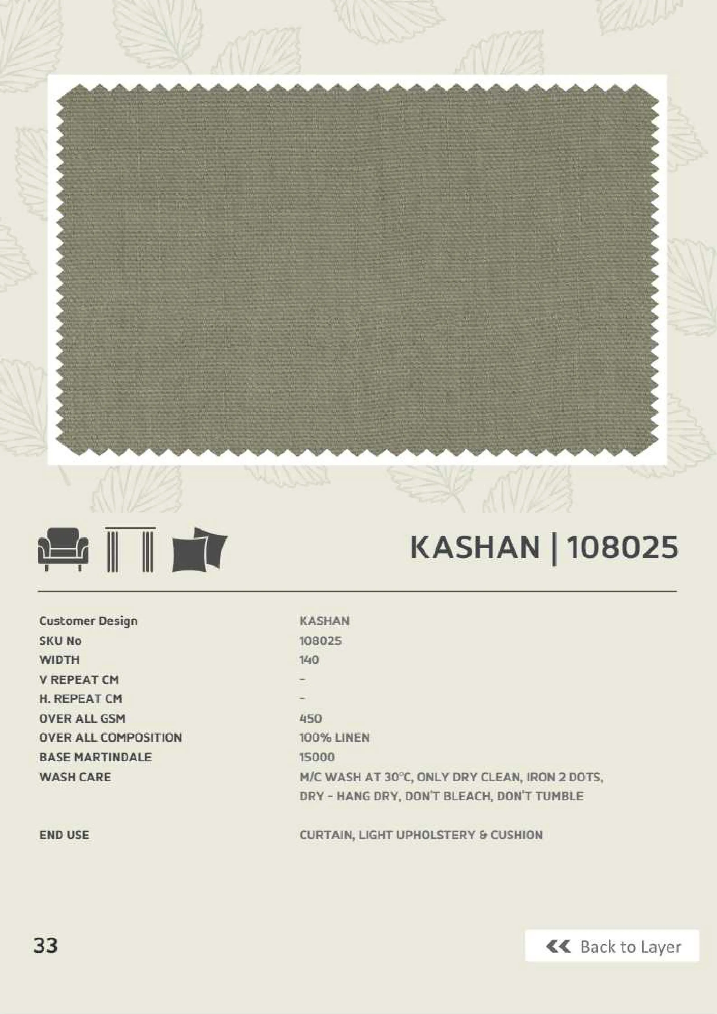 Winners Kashan 108025 Linen Fabric