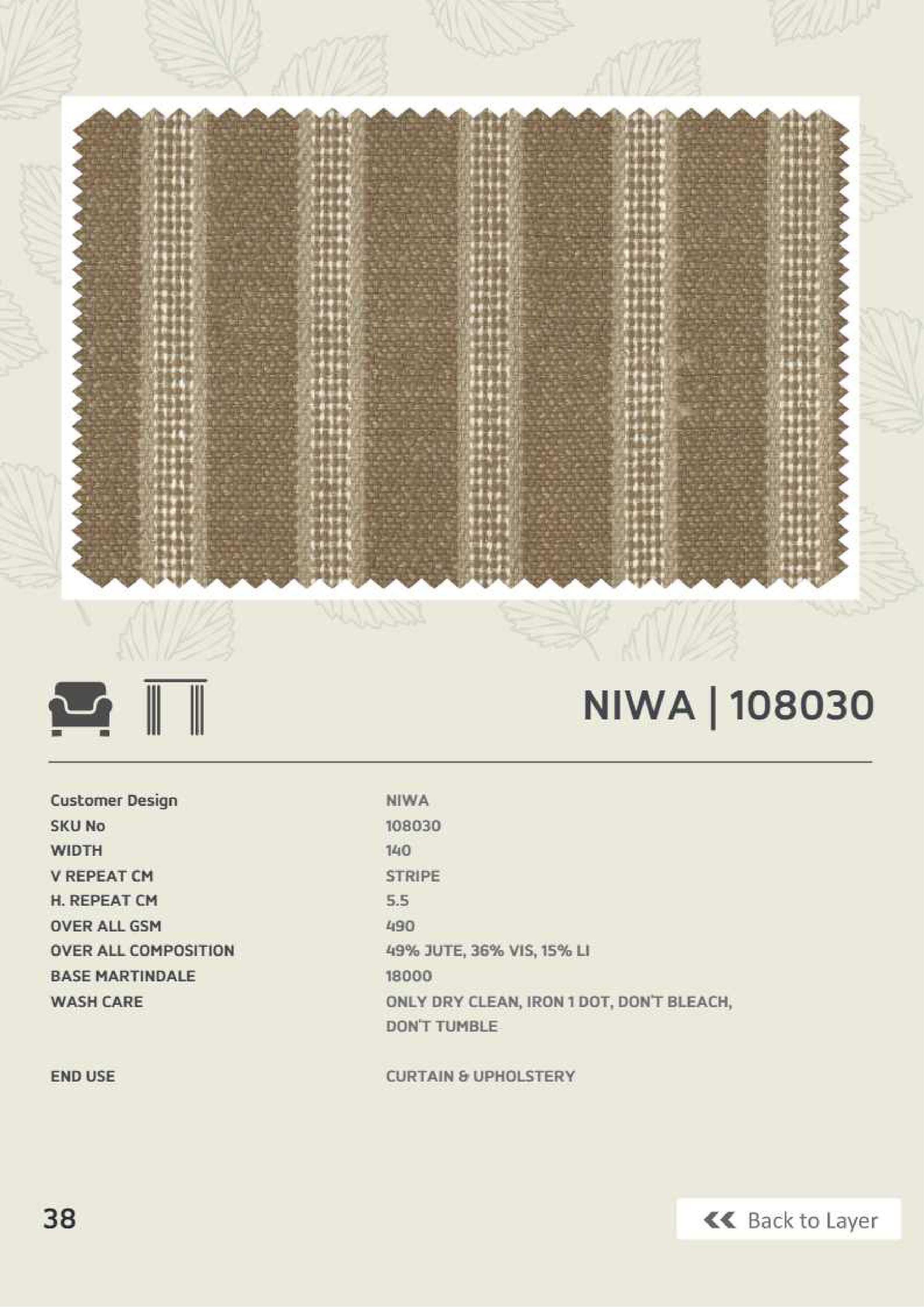 Butikku Winners Niwa 108030  Linen Fabric