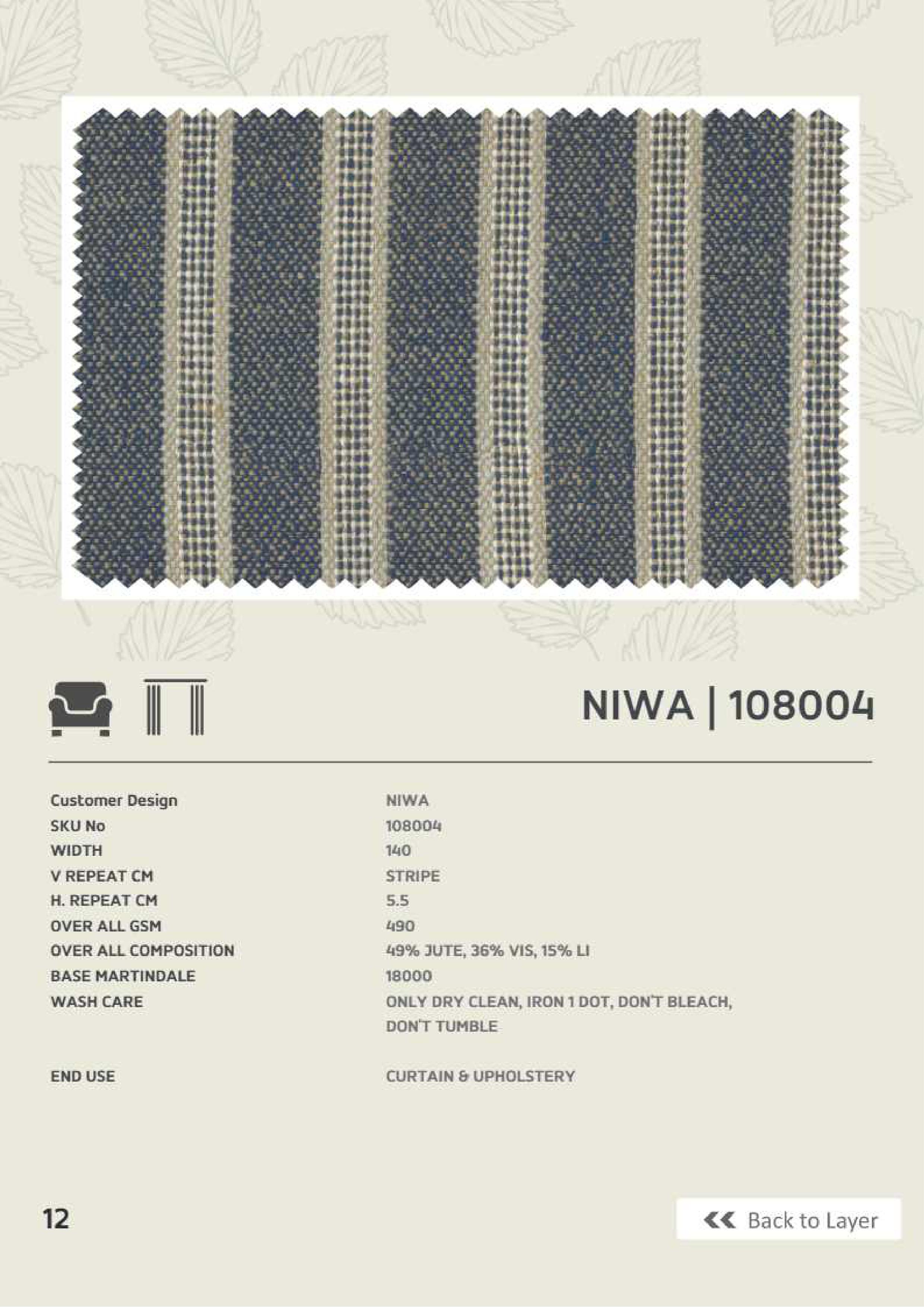 Butikku Winners Niwa 108004 Premium Linen Fabric