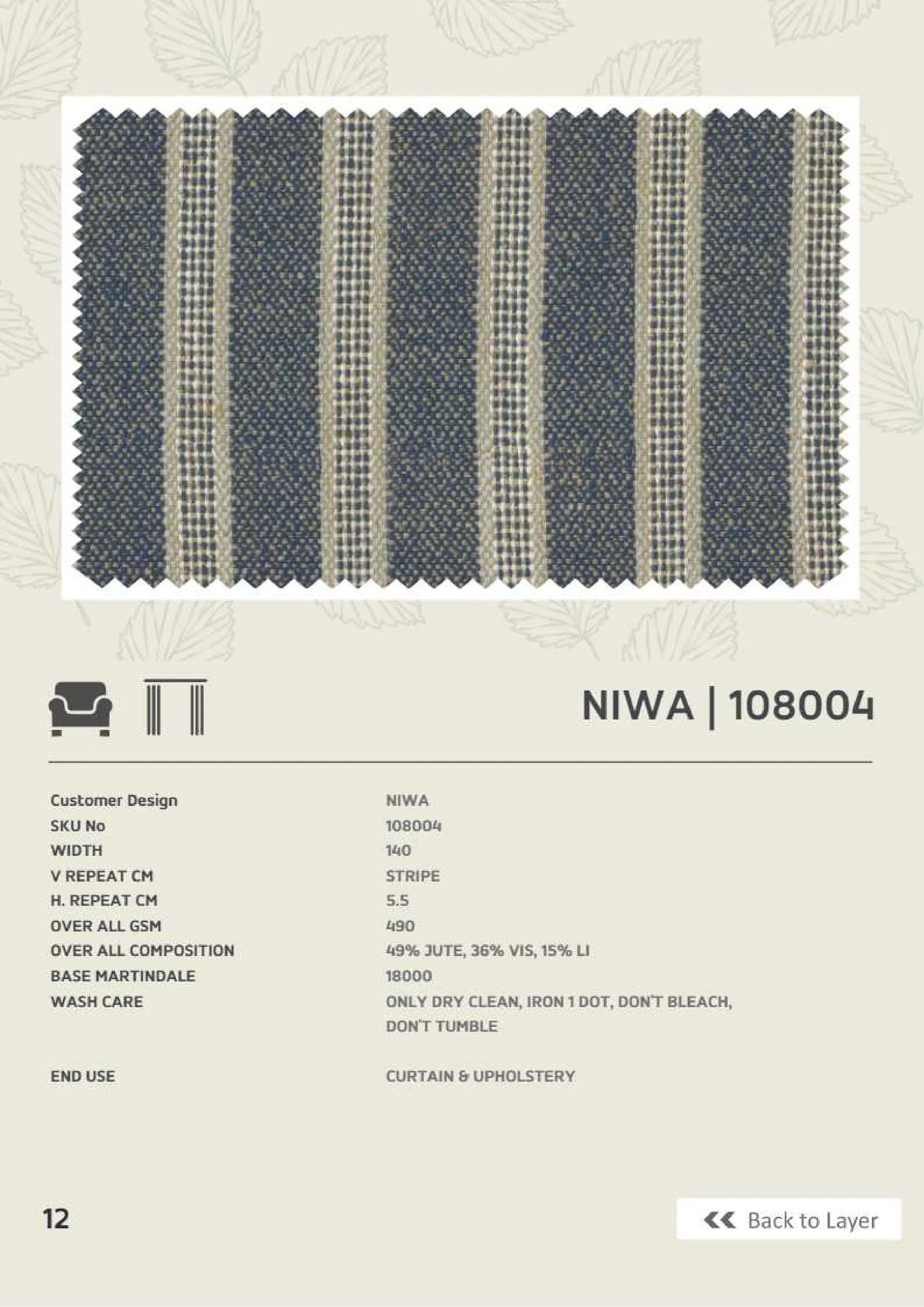 Butikku Winners Niwa 108004 Premium Linen Fabric