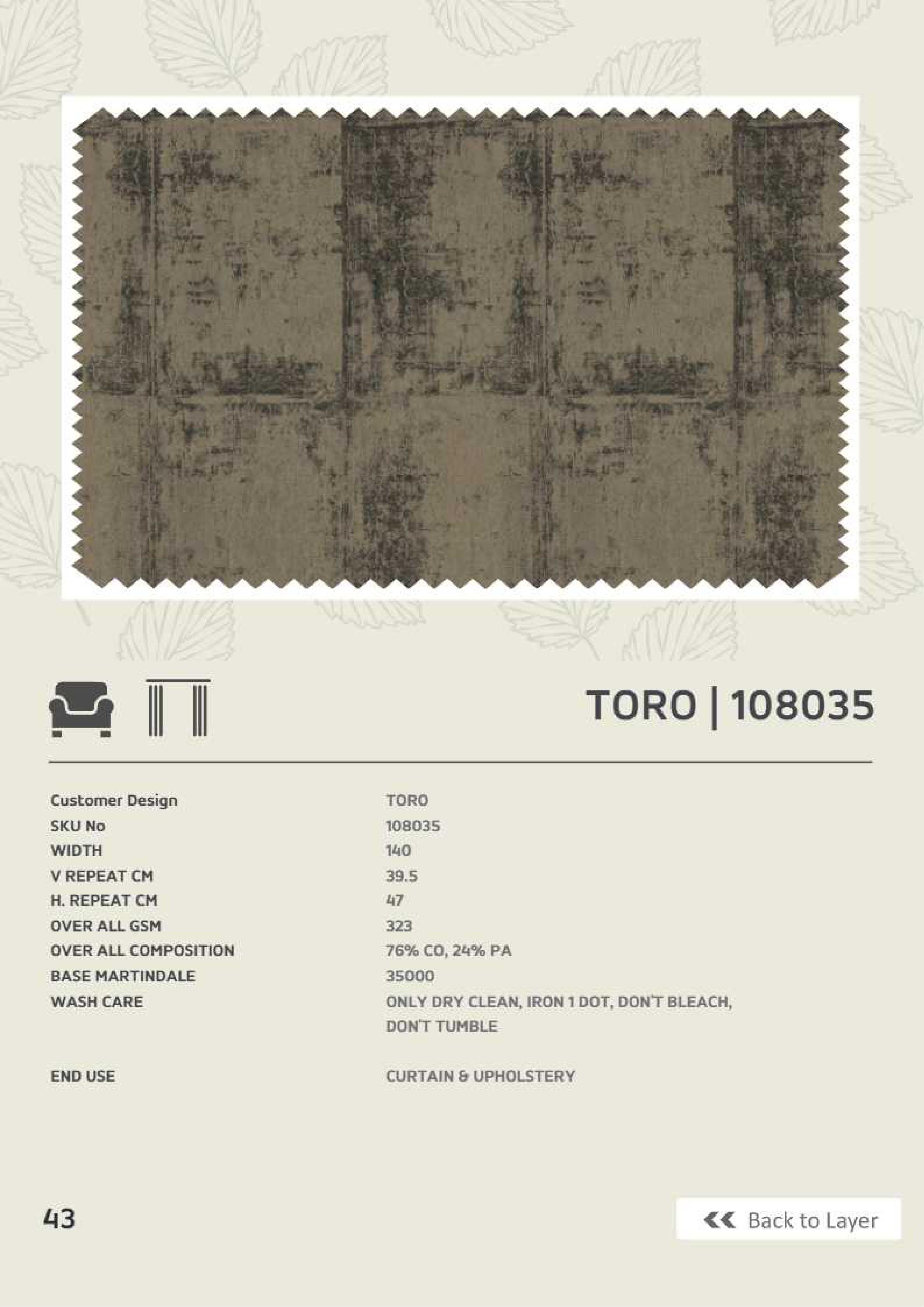 Butikku Winners Toro Linen Fabric - 108035