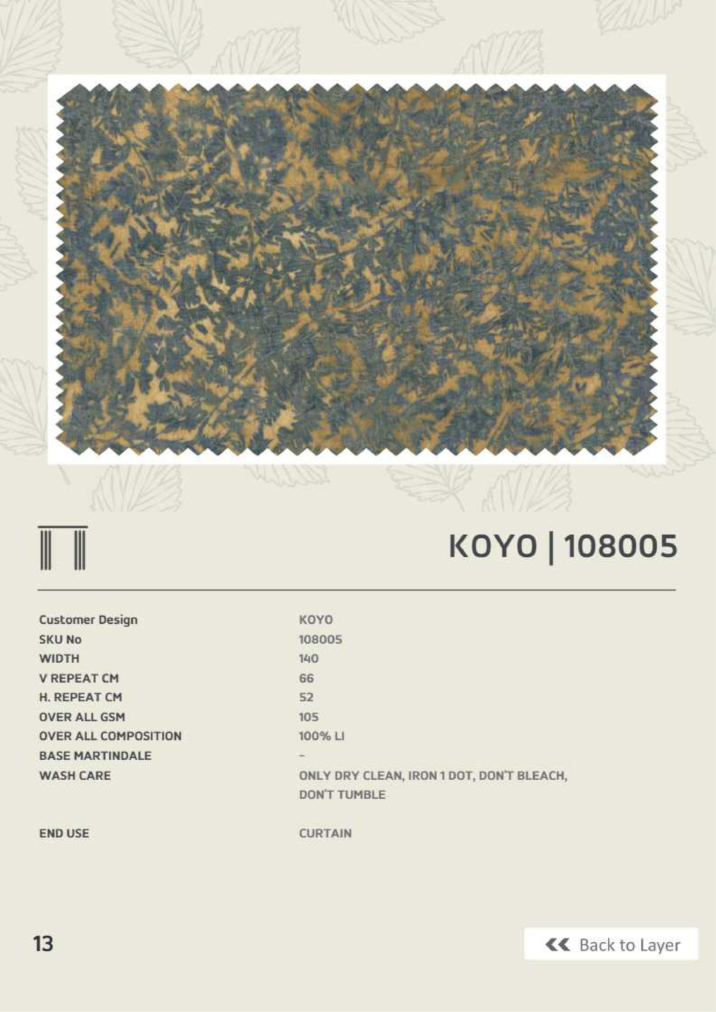 Butikku Winners Koyo 108005 Linen Fabric - Premium Quality