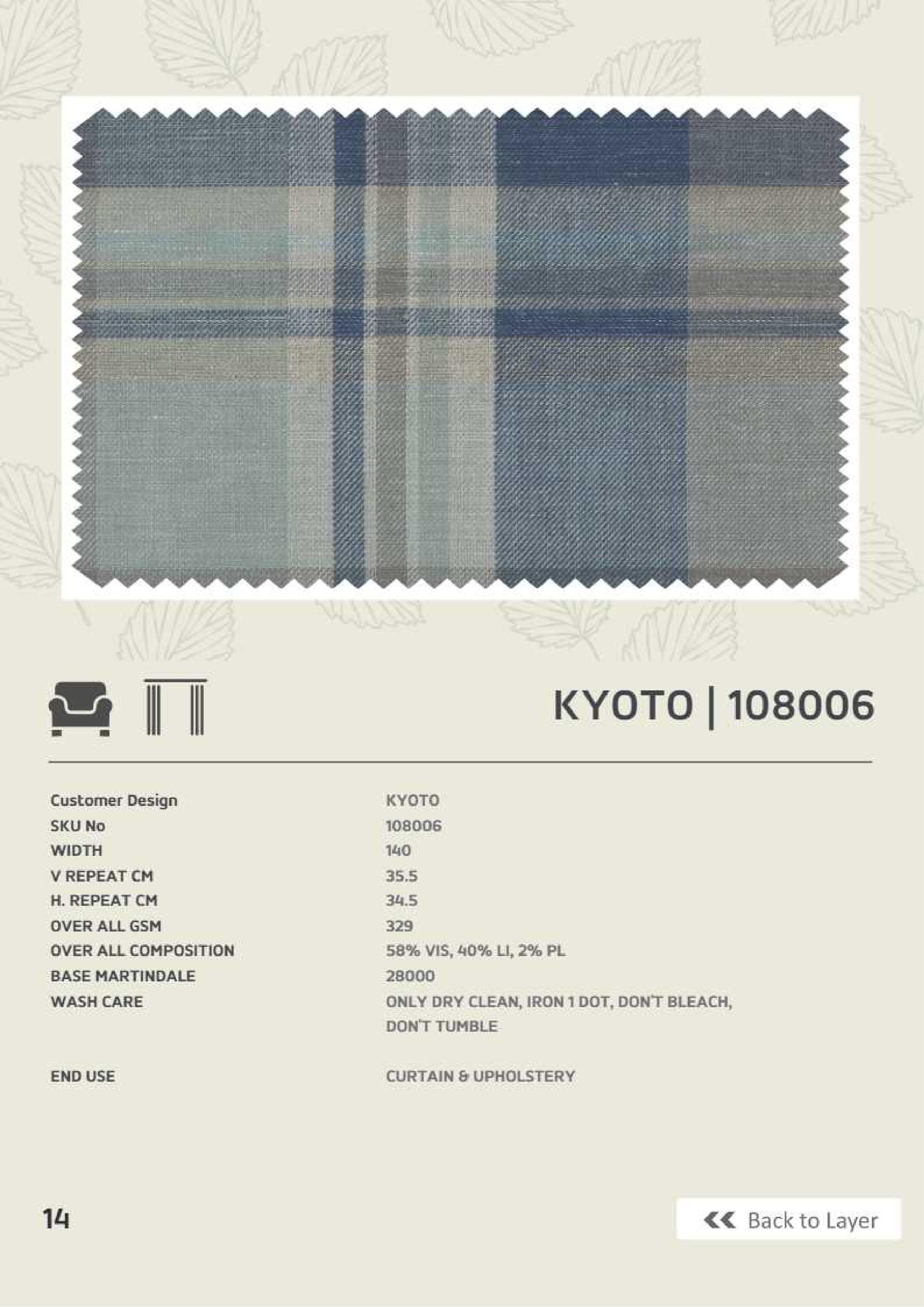 Butikku Winners Kyoto 108006 Premium Linen Fabric