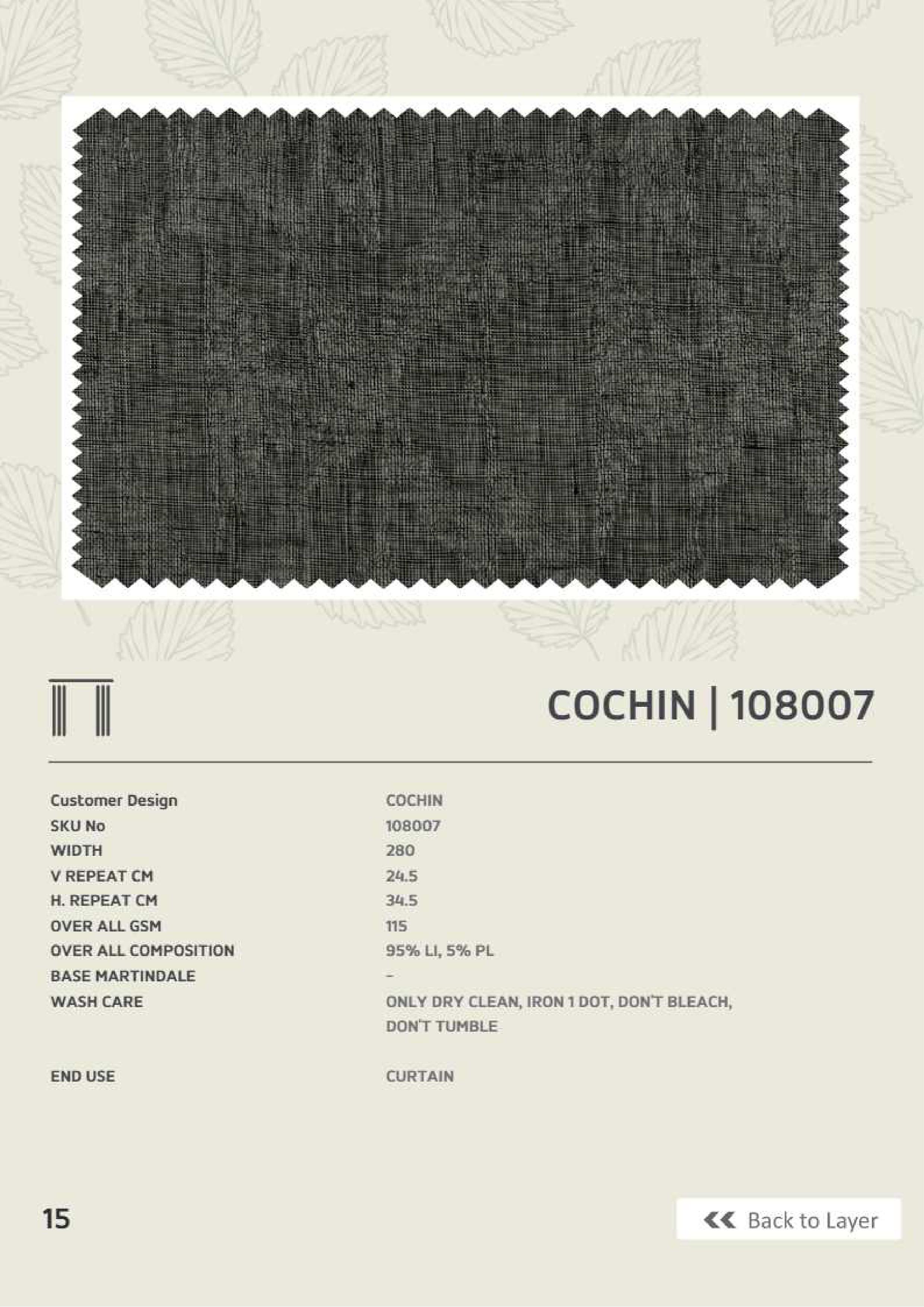 Premium Linen Fabric - Butikku Winners Cochin 108007