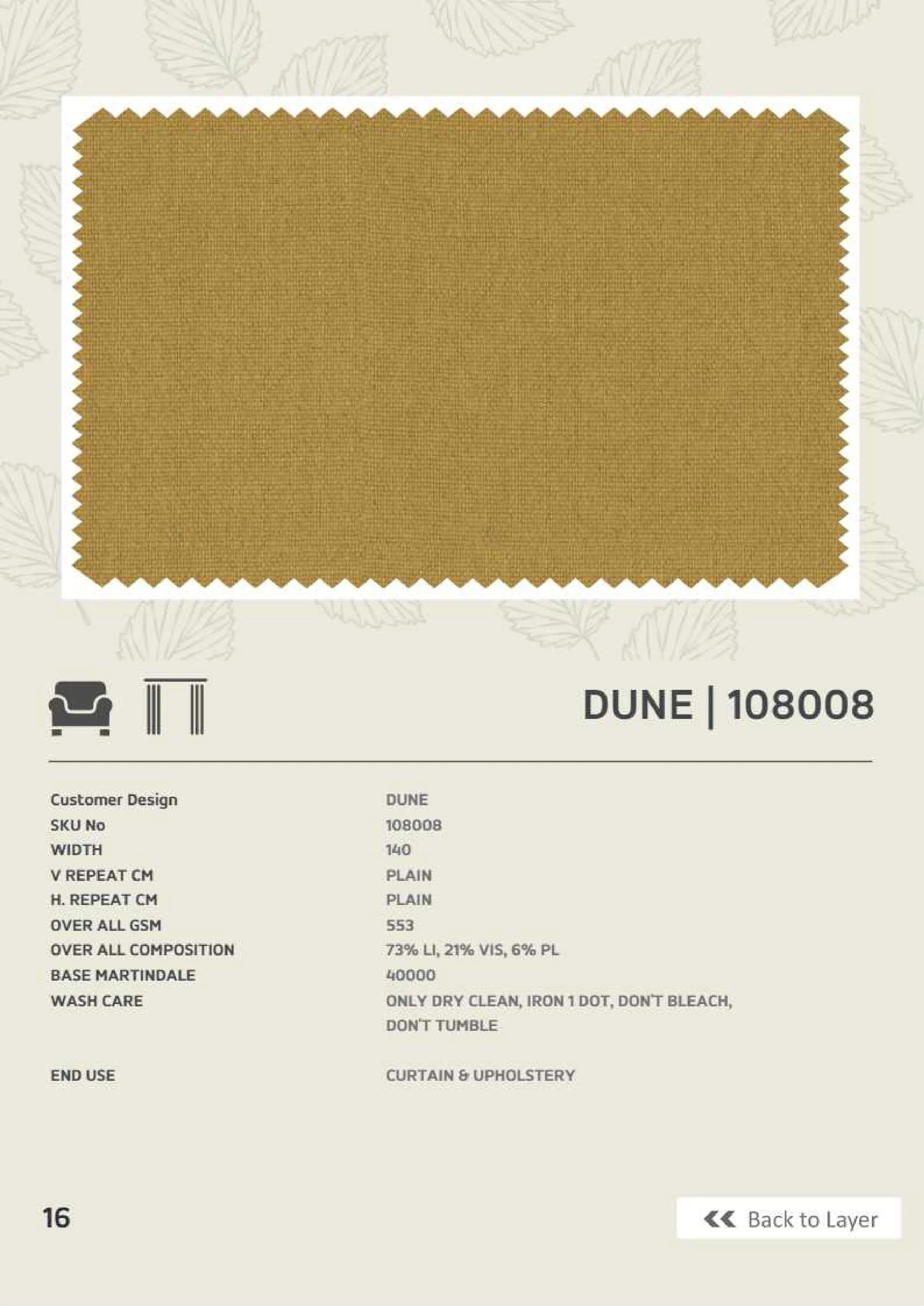 Butikku Winners Dune 108008 Premium Linen Fabric