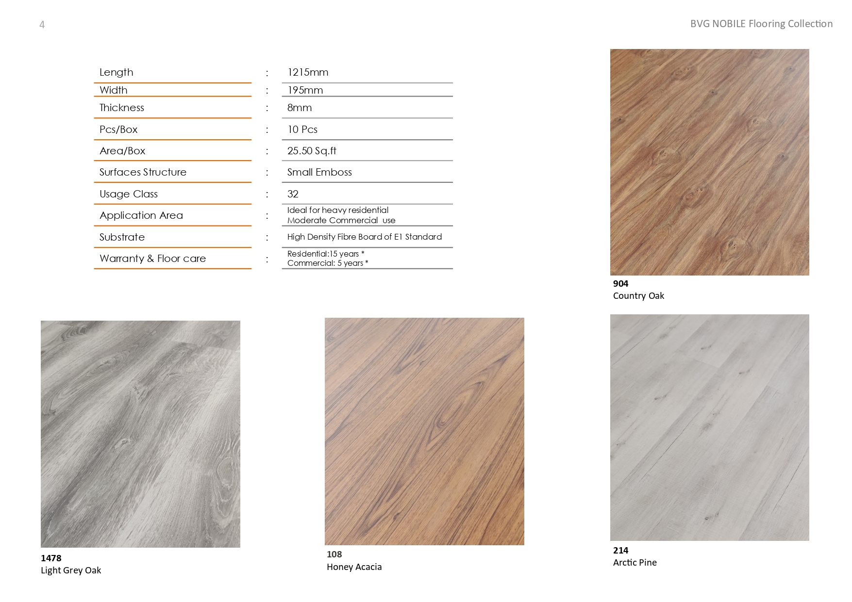 Nobile BVG Laminate Wooden Flooring